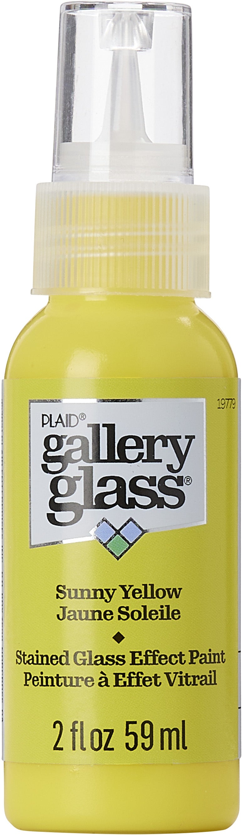 FolkArt Gallery Glass Paint 2oz-Sunny Yellow