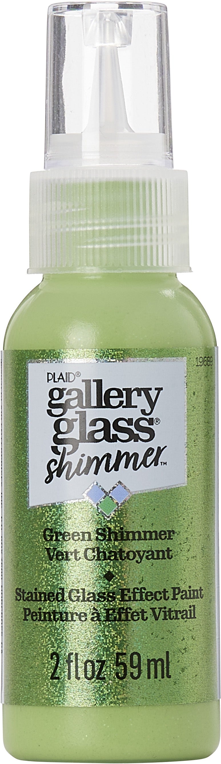 FolkArt Gallery Glass Paint 2oz-Shimmer Green