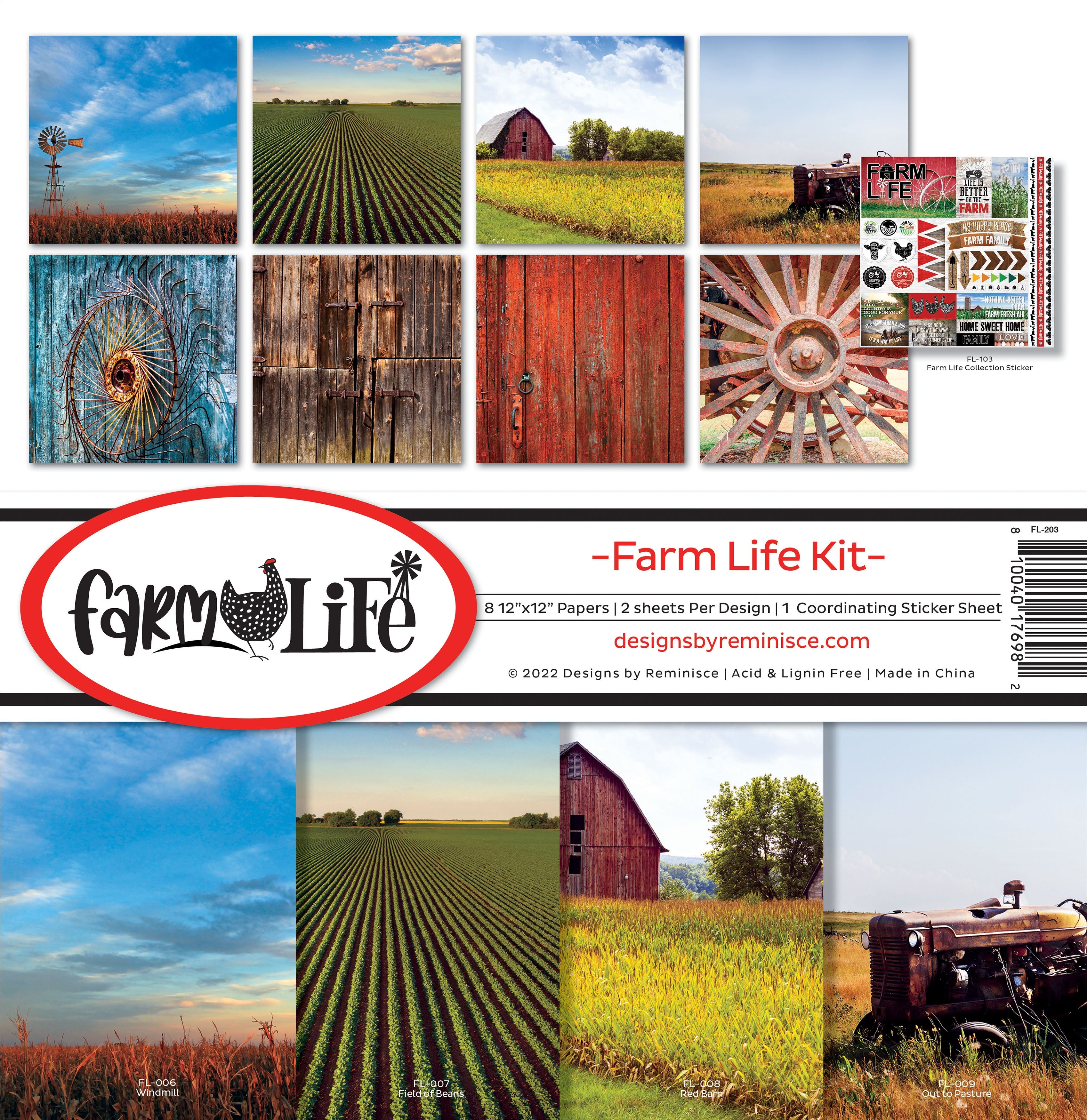 Reminisce Collection Kit 12"X12"-Farm Life