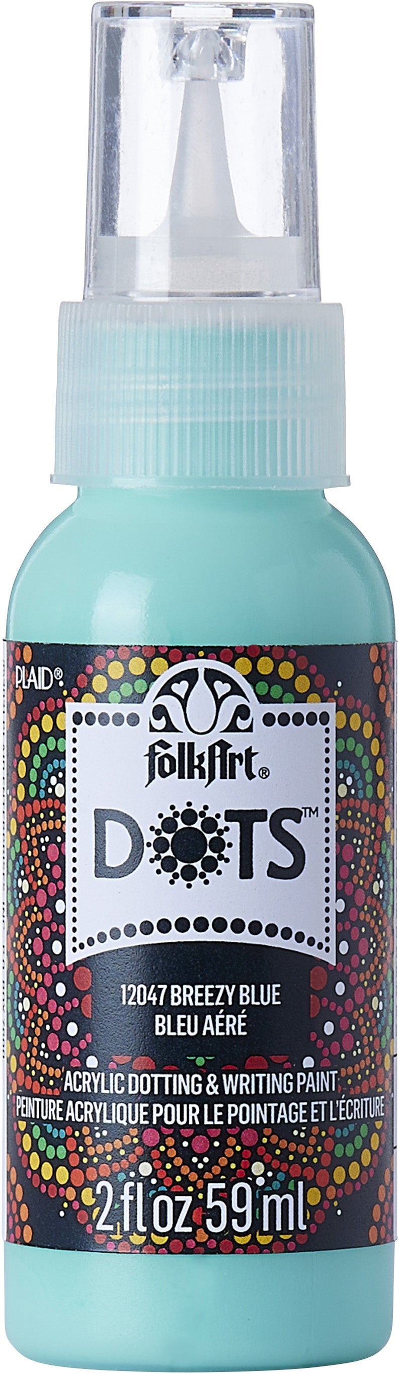 Folkart Dots Acrylic Paint 2oz-Breezy Blue