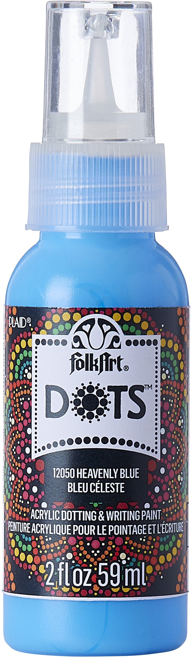 Folkart Dots Acrylic Paint 2oz-Heavenly Blue