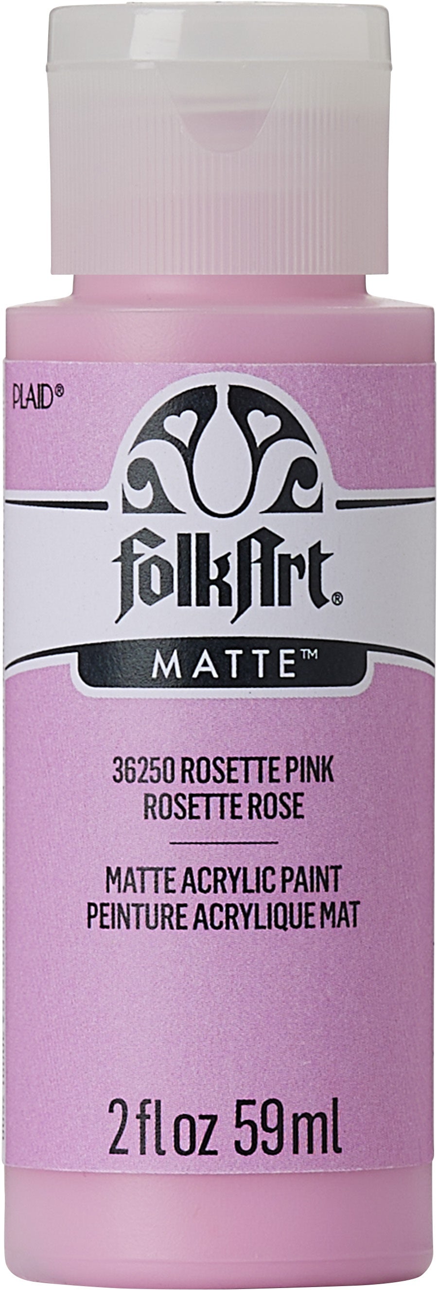 Folkart Matte Acrylic Paint 2oz-Rosette Pink