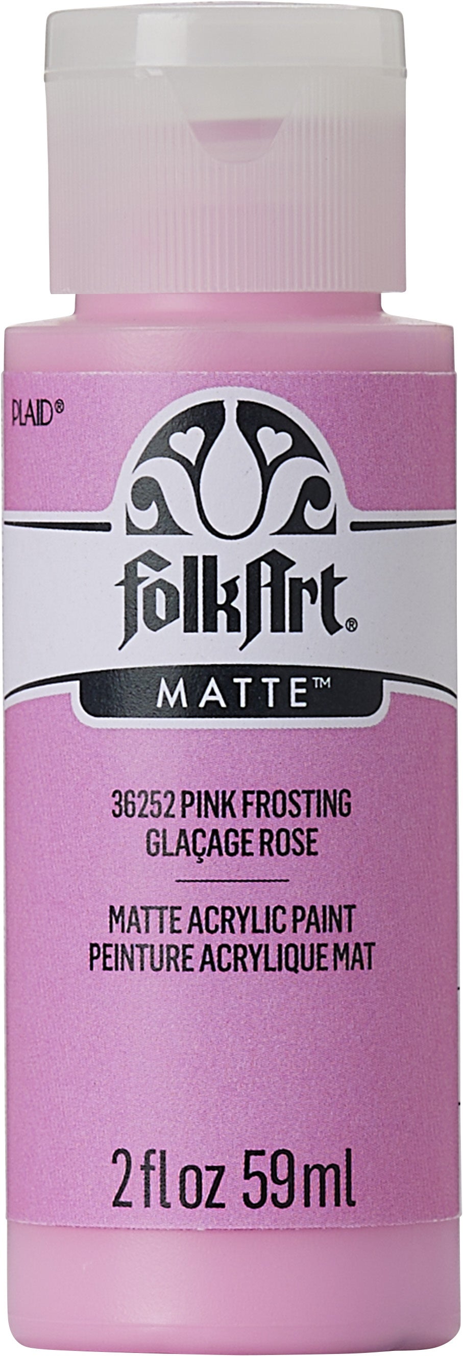 Folkart Matte Acrylic Paint 2oz-Pink Frosting