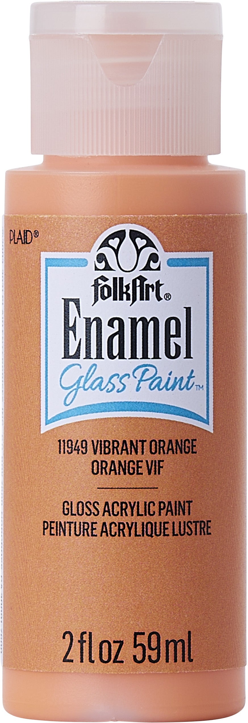 FolkArt Enamel Paint 2oz-Vibrant Orange