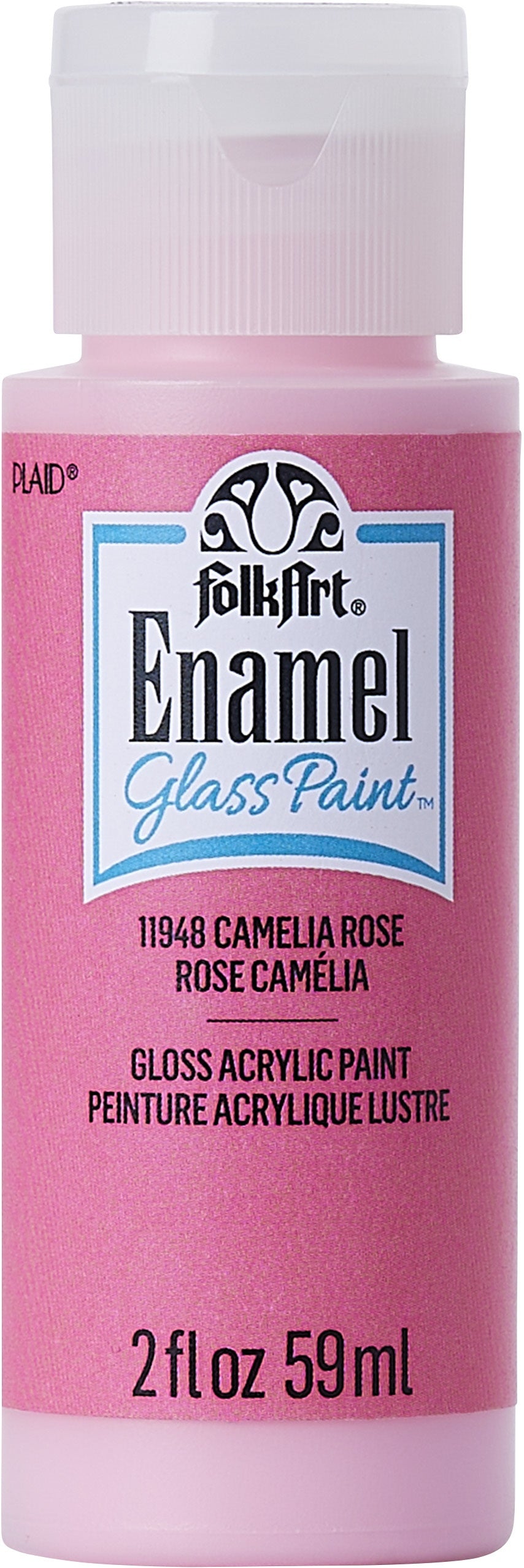 FolkArt Enamel Paint 2oz-Camelia Rose
