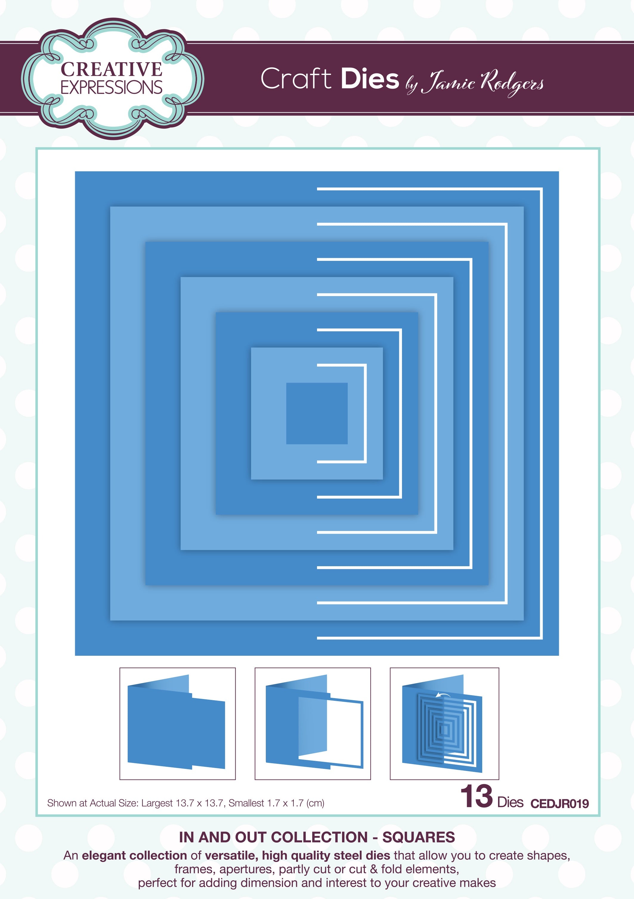Creative Expressions Craft Dies By Jamie Rodgers-In And Out Collection: Squares