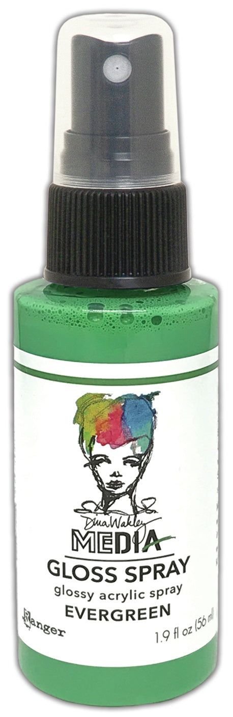 Dina Wakley Media Gloss Sprays 2oz-Evergreen