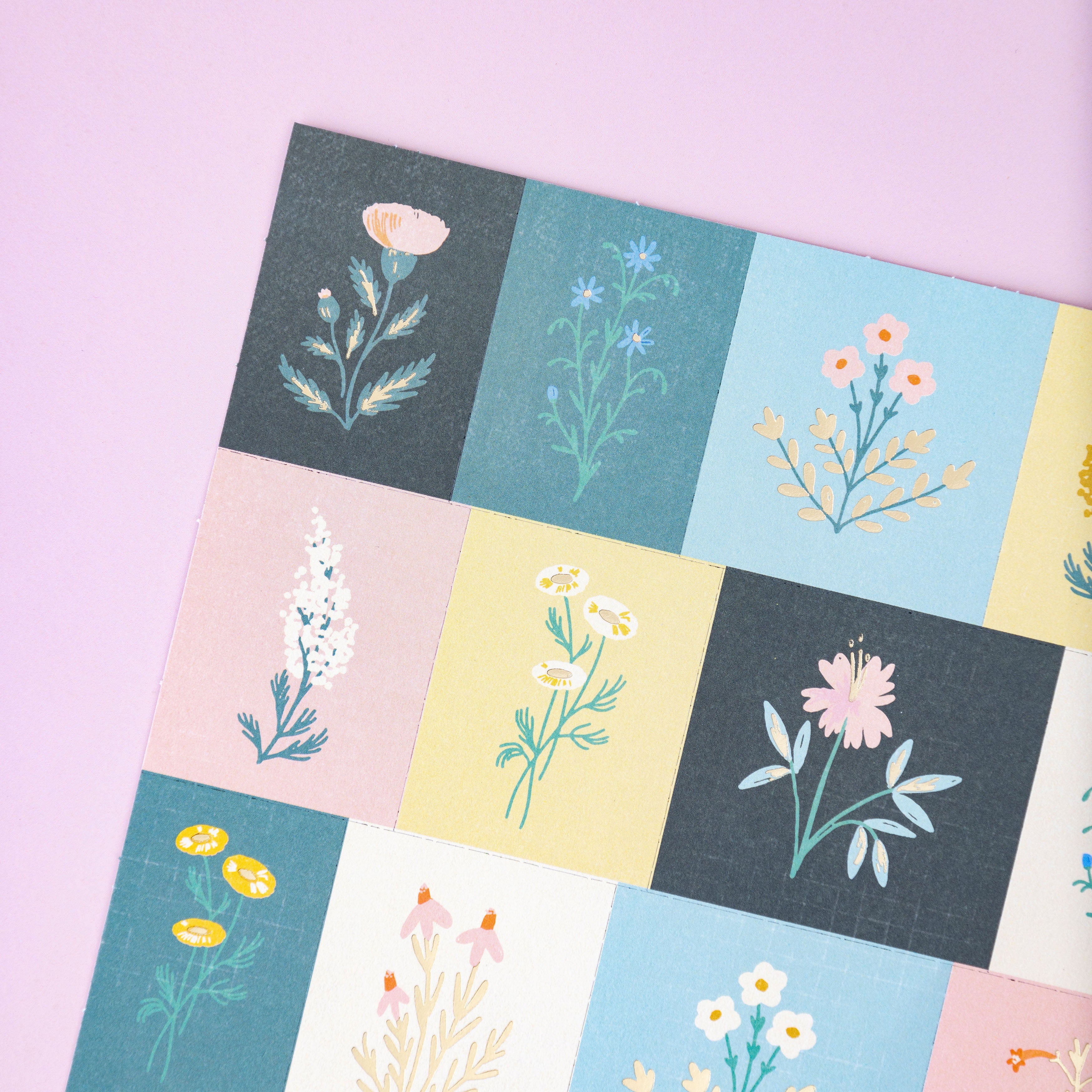 Maggie Holmes Parasol Specialty Paper 12"X12"-Perforated Cardstock W/Gold Foil Accents