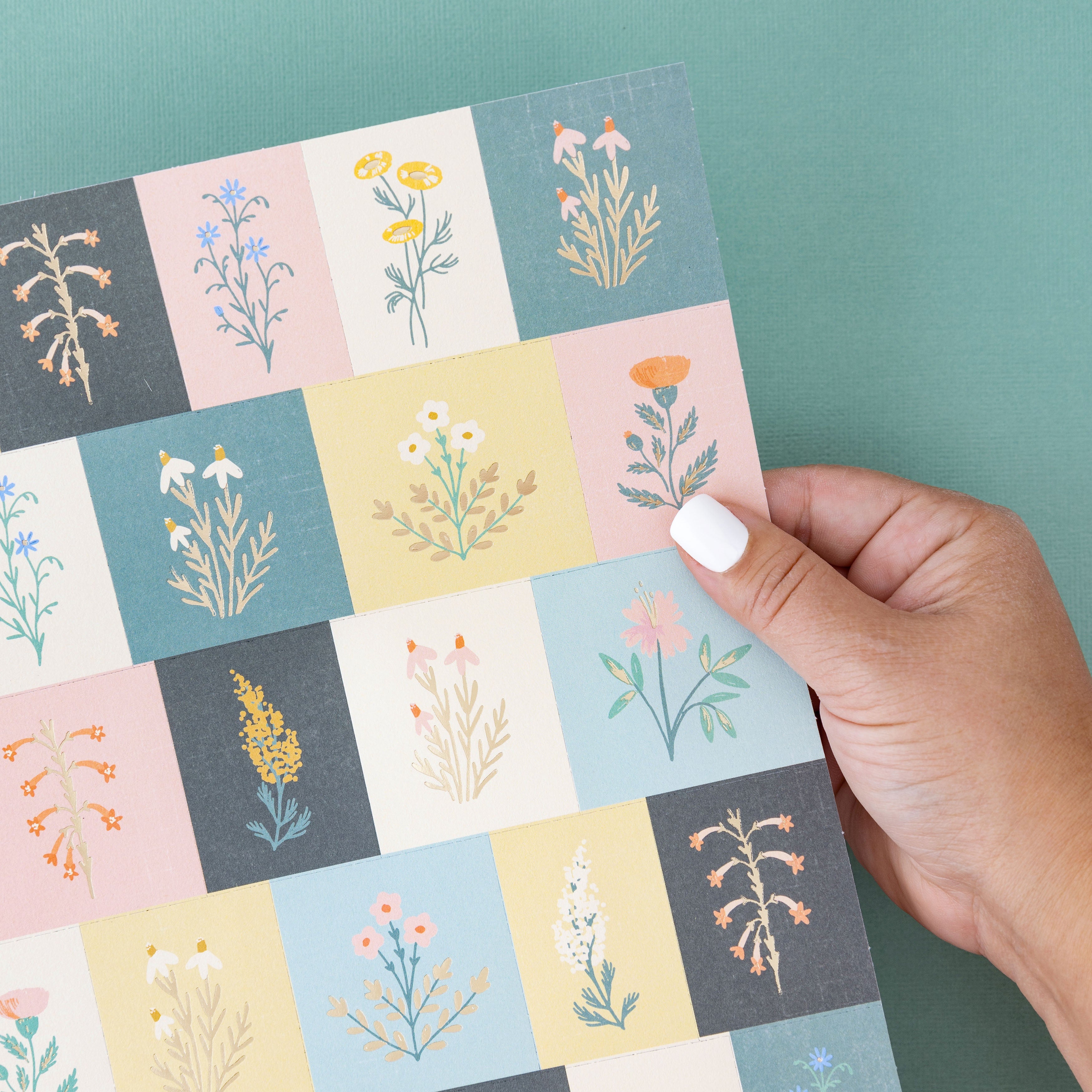 Maggie Holmes Parasol Specialty Paper 12"X12"-Perforated Cardstock W/Gold Foil Accents