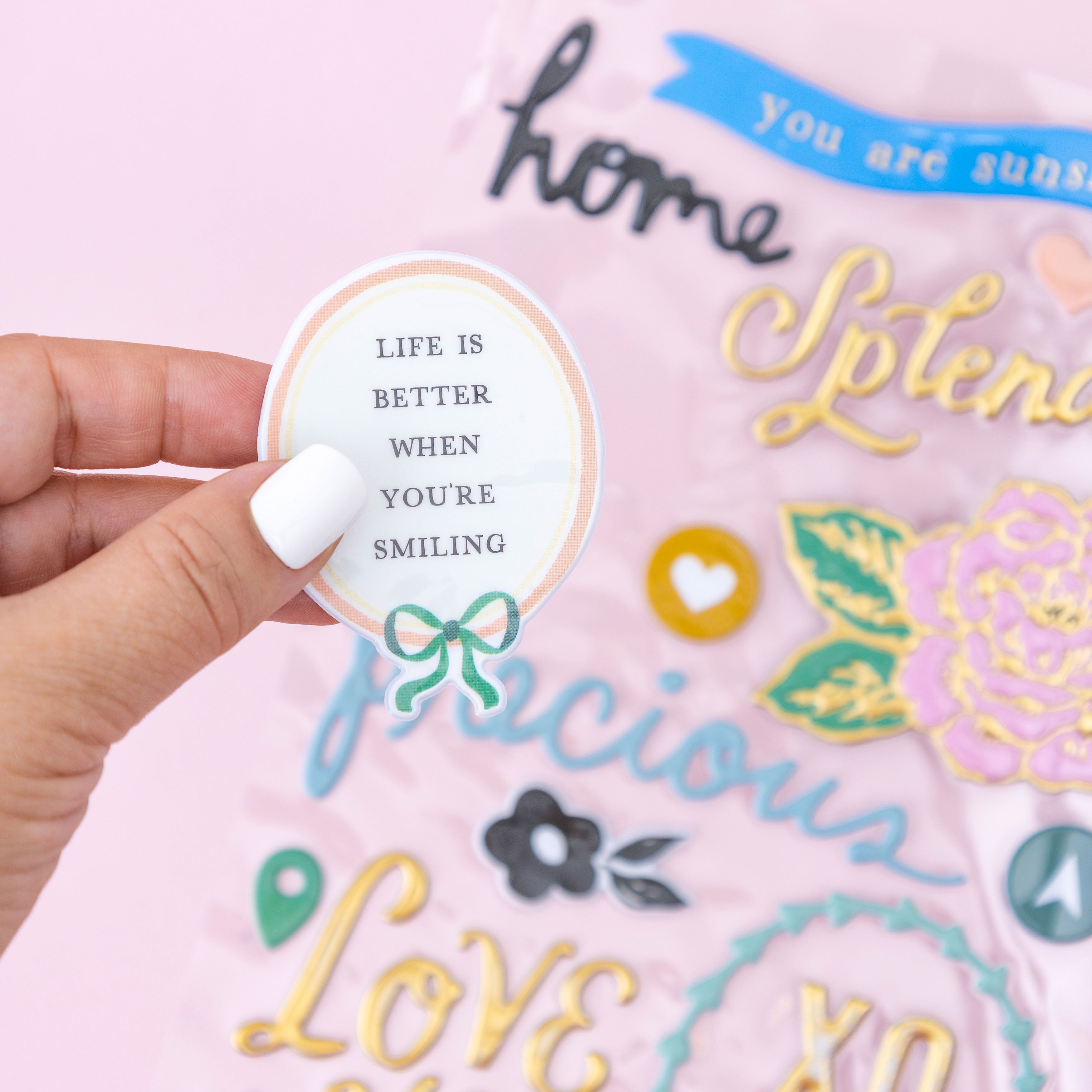 Maggie Holmes Parasol Thickers Stickers 69/Pkg-Splendid Phrase/Puffy