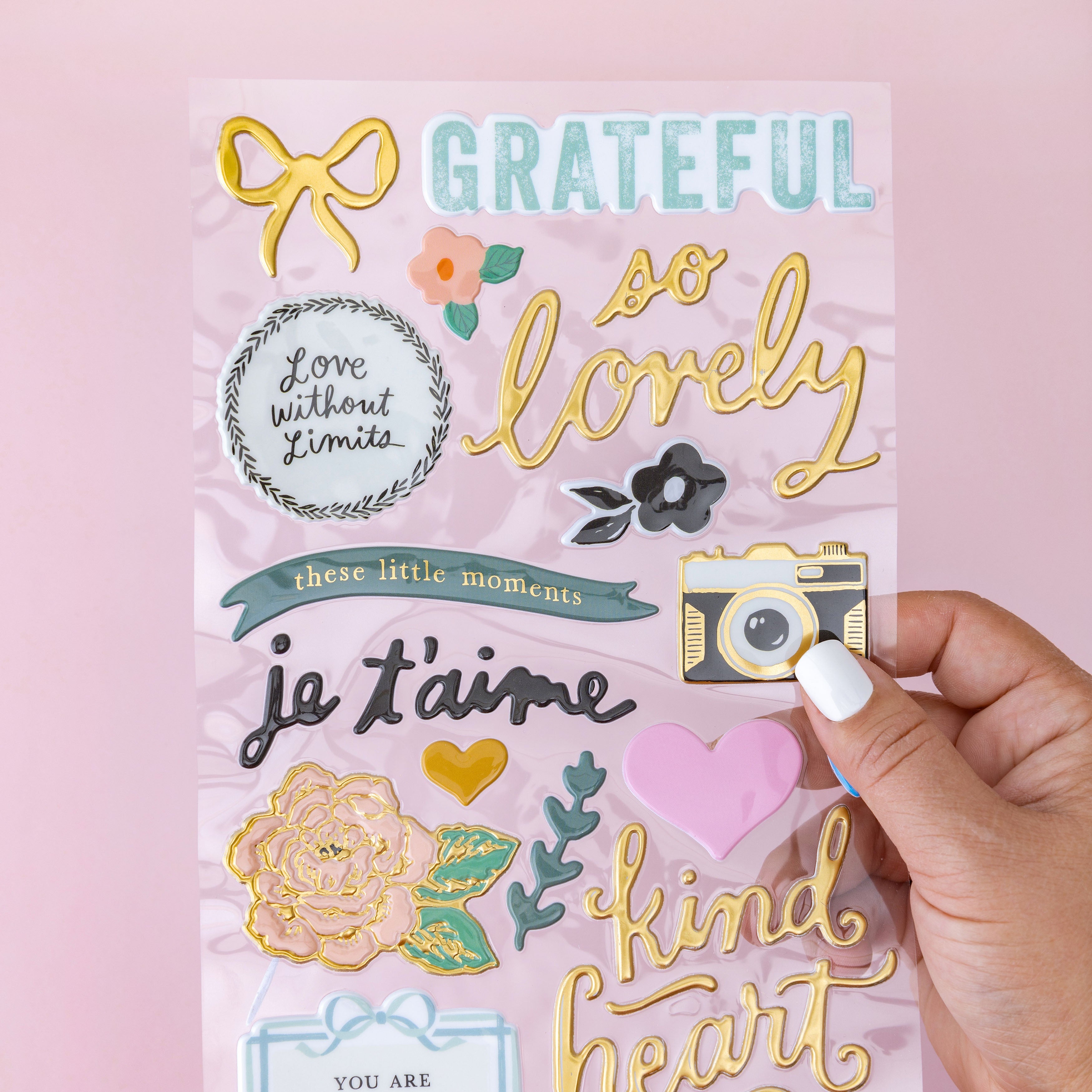 Maggie Holmes Parasol Thickers Stickers 69/Pkg-Splendid Phrase/Puffy