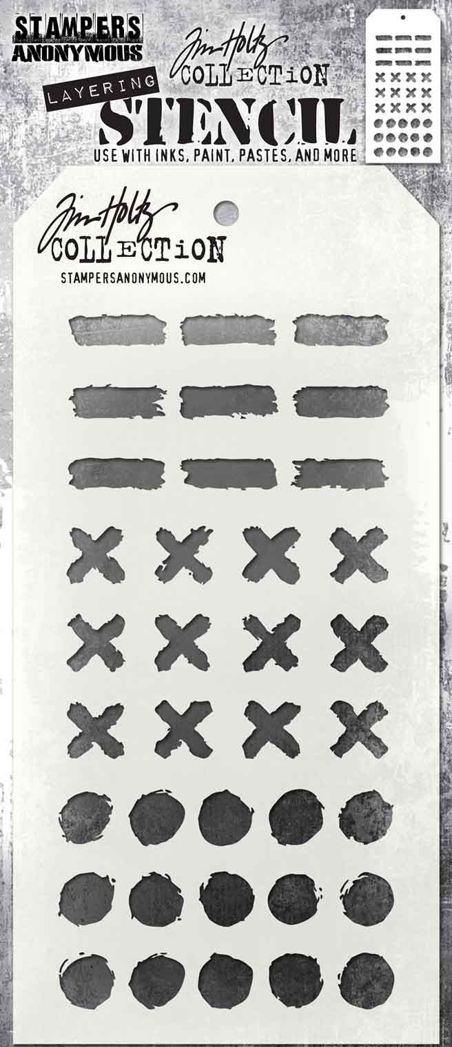 Tim Holtz Layered Stencil 4.125"X8.5"-Markings