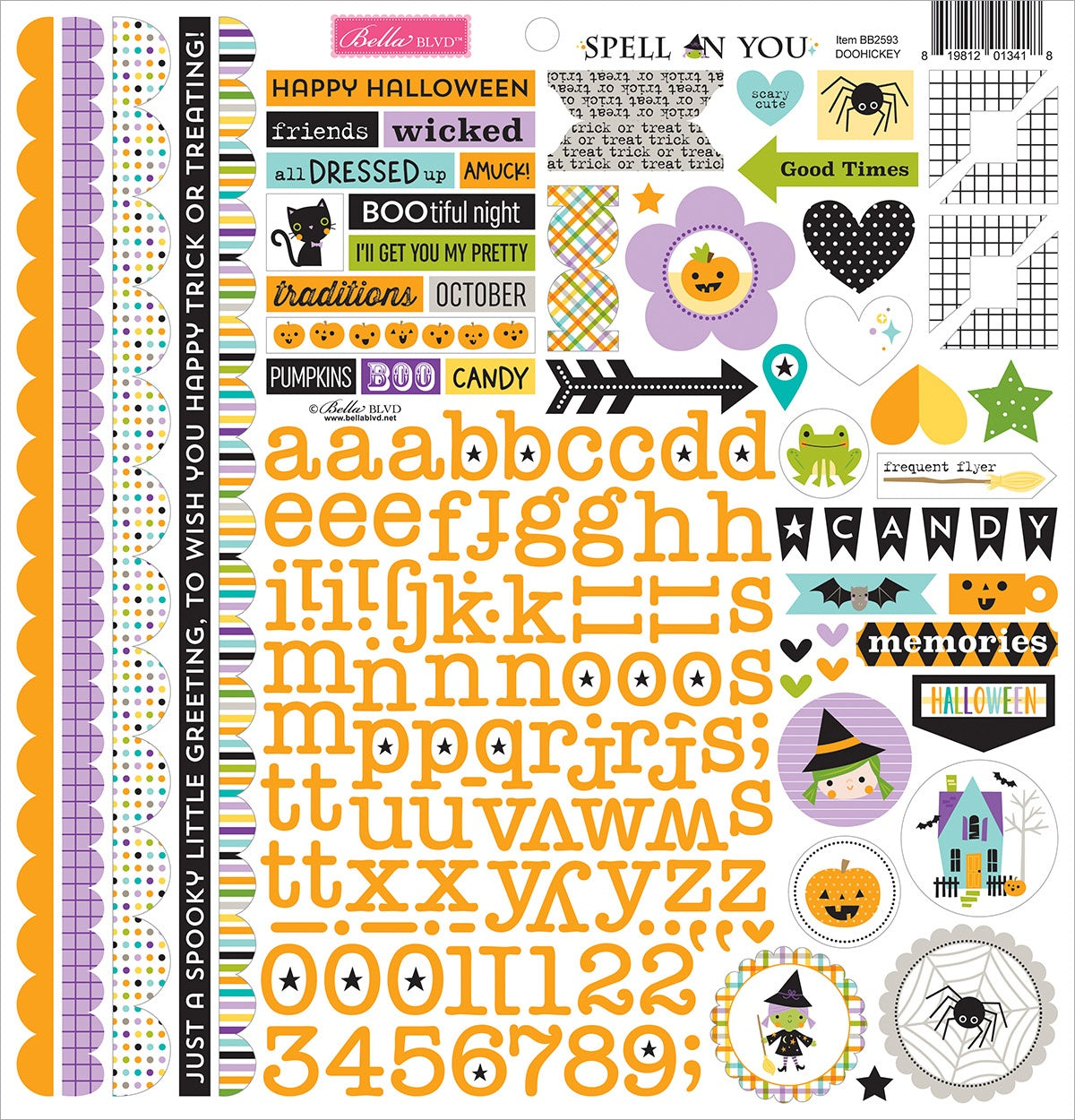 Spell On You Cardstock Stickers 12"X12"-Doohickey