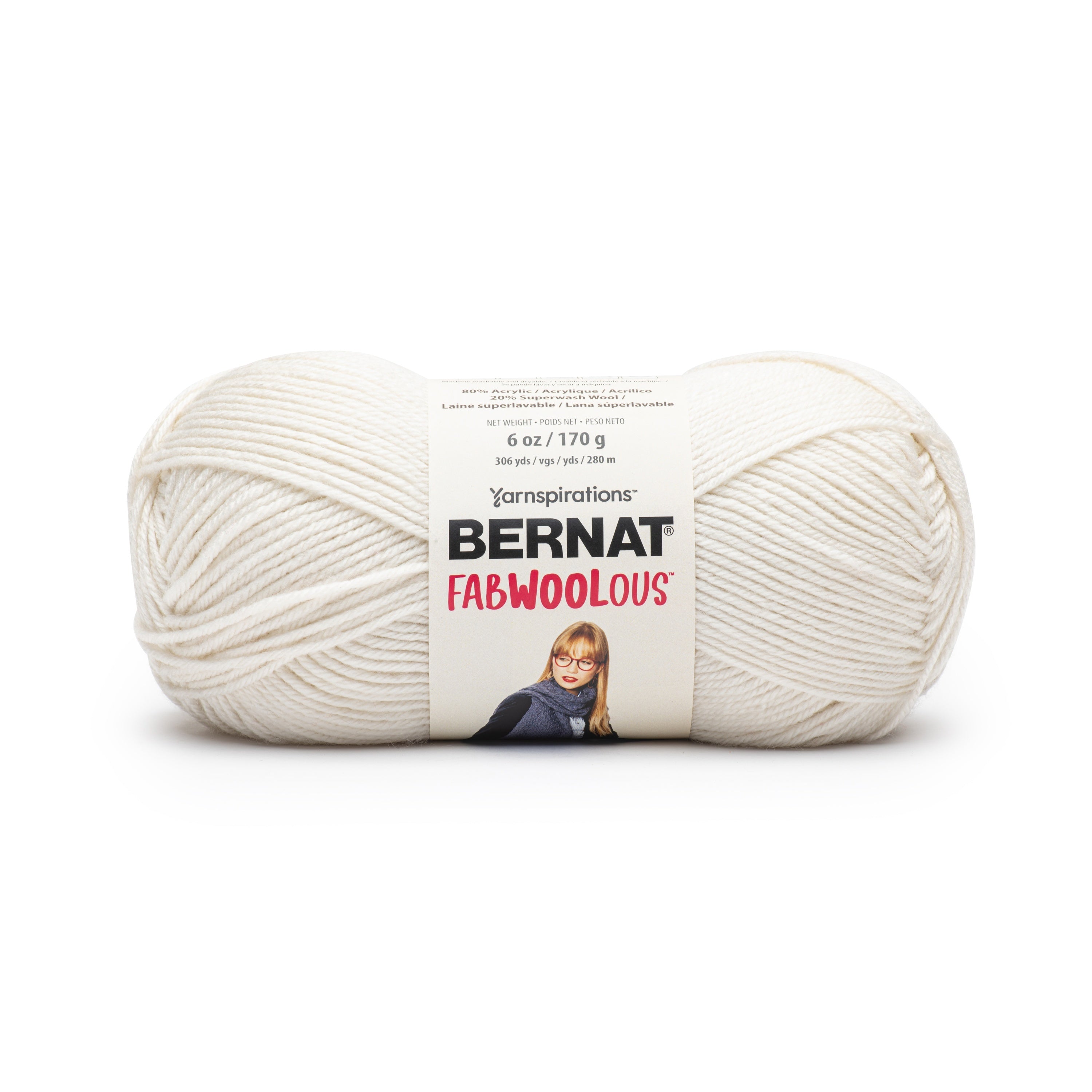 Bernat Fabwoolous Yarn-Cream