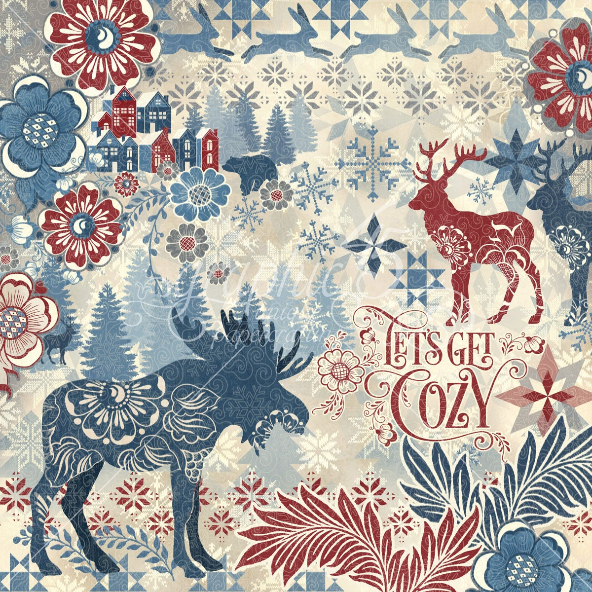 Let's Get Cozy Double-Sided Cardstock 12"X12"-Let's Get Cozy