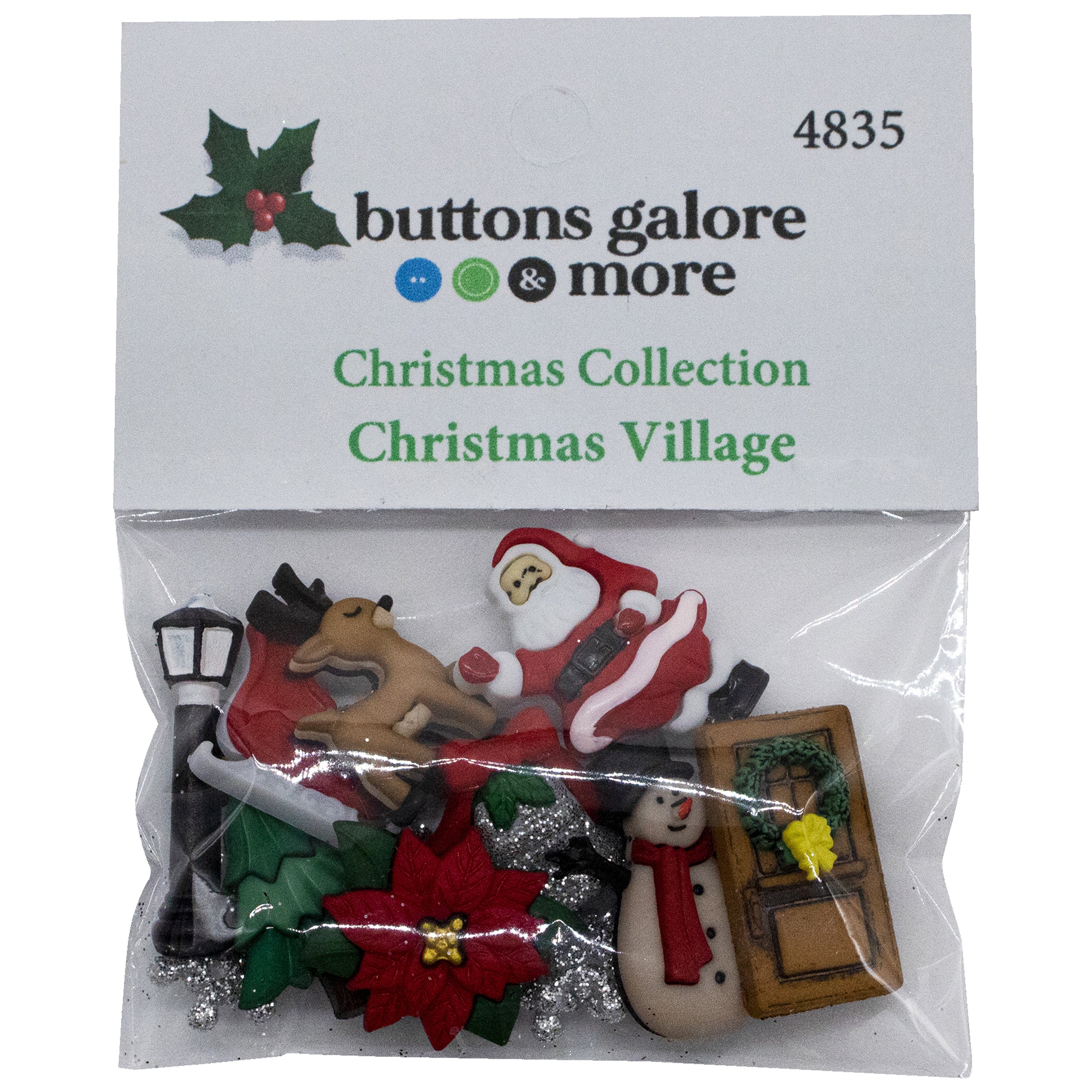 Buttons Galore Christmas Themed Buttons-Christmas Village 13/Pkg