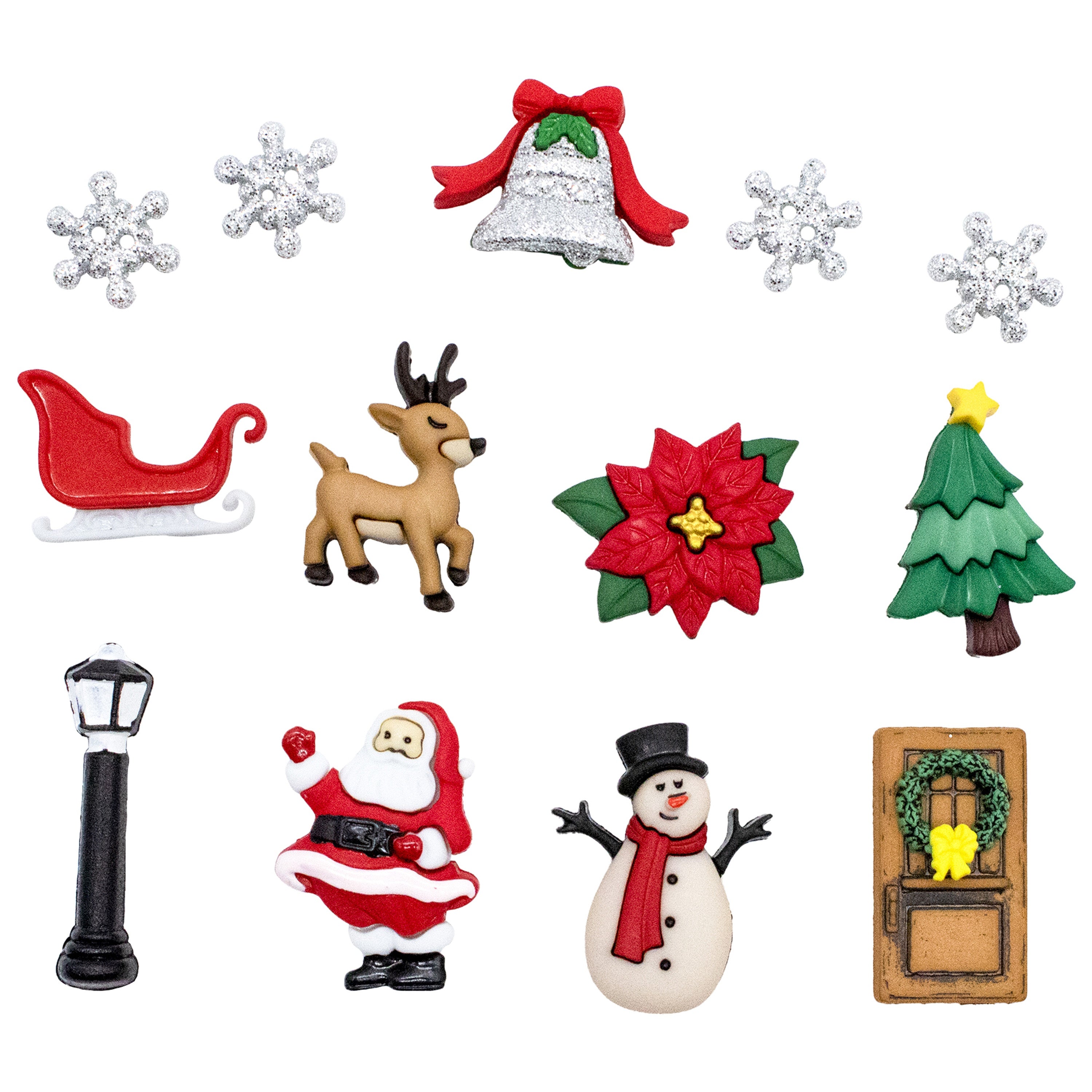 Buttons Galore Christmas Themed Buttons-Christmas Village 13/Pkg