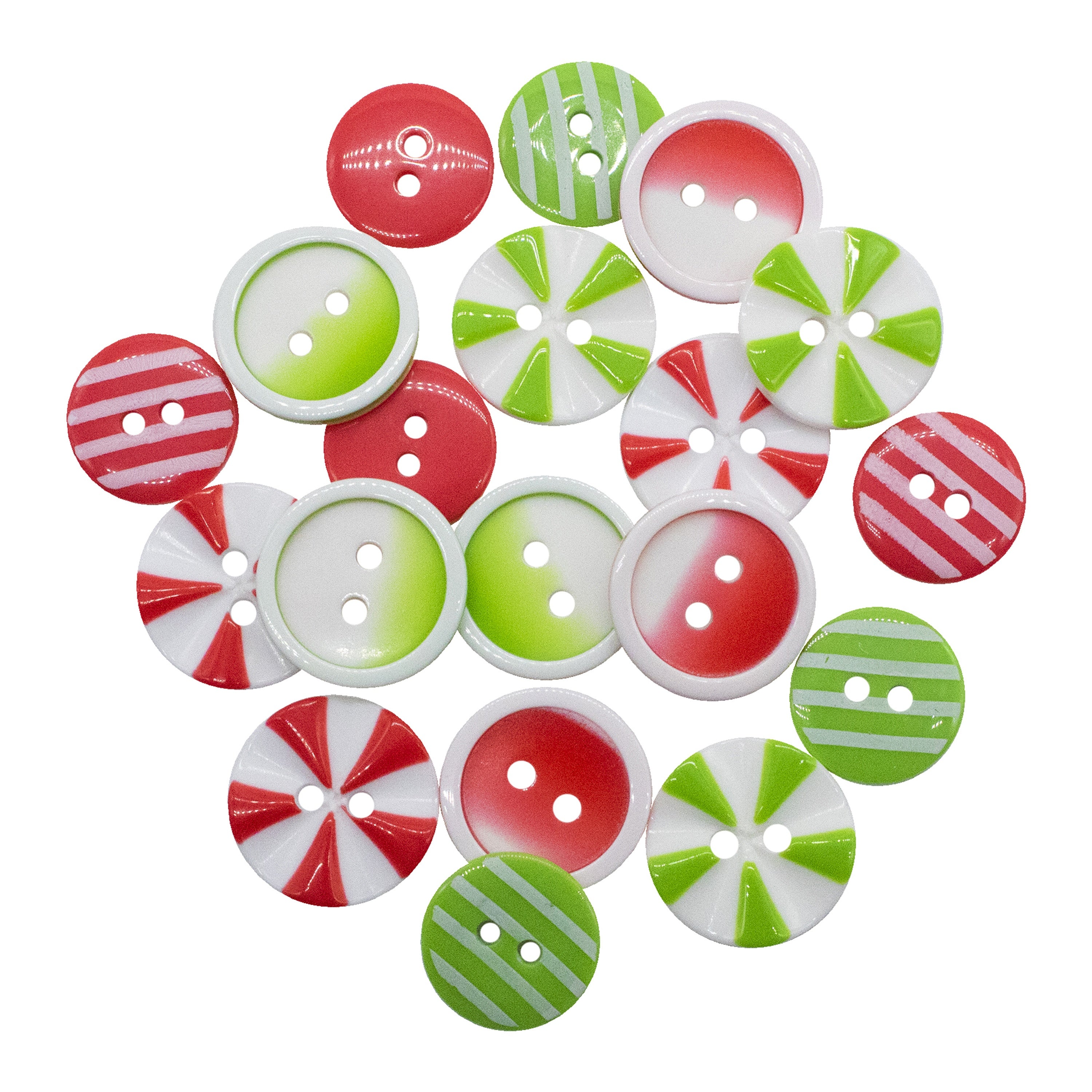 Buttons Galore Christmas Themed Buttons-Colors Of Christmas 18/Pkg