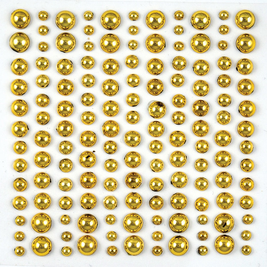 Craft Consortium Essential Adhesive Pearls 143/Pkg-Gold