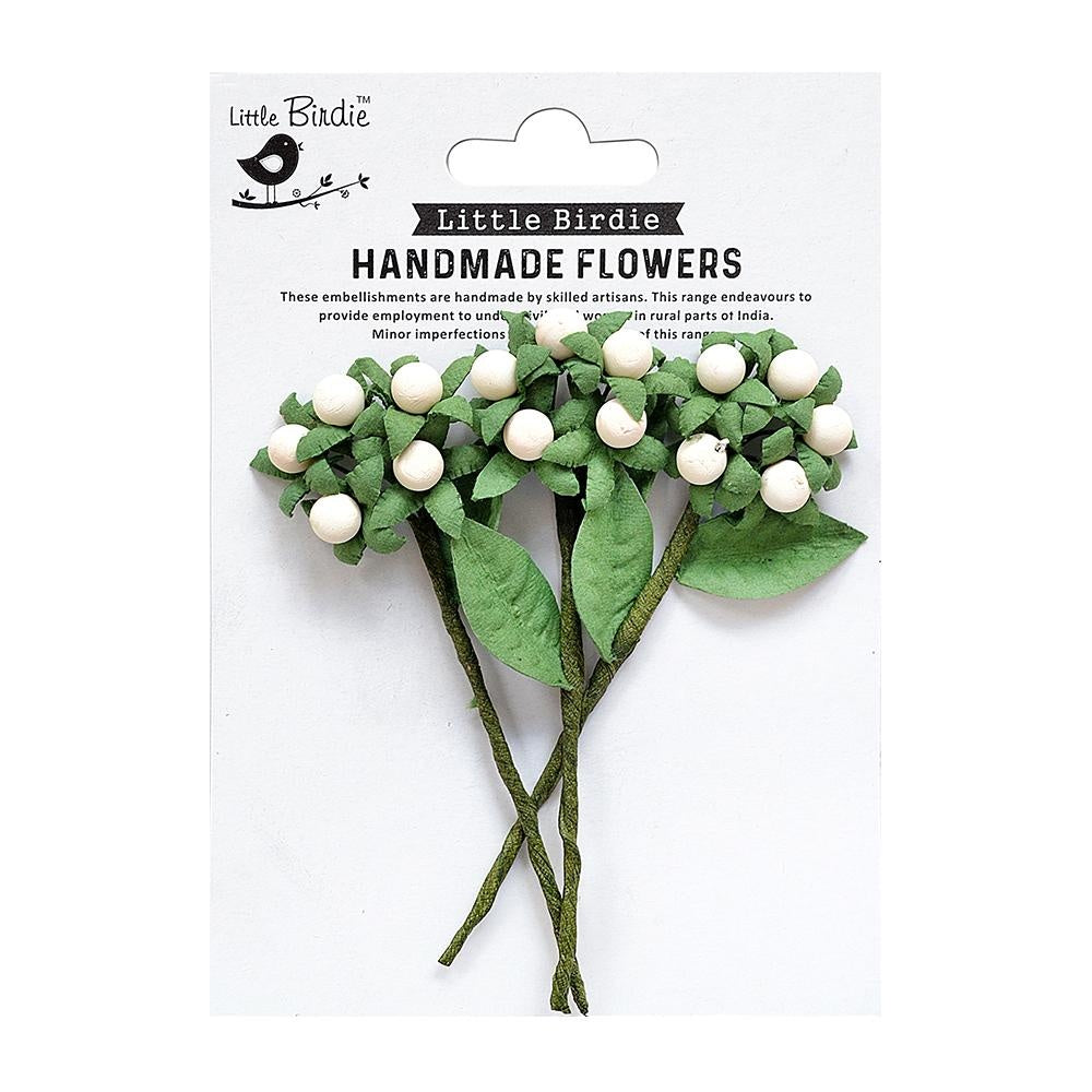 Little Birdie Berry Branch 3/Pkg-Shabby Chic