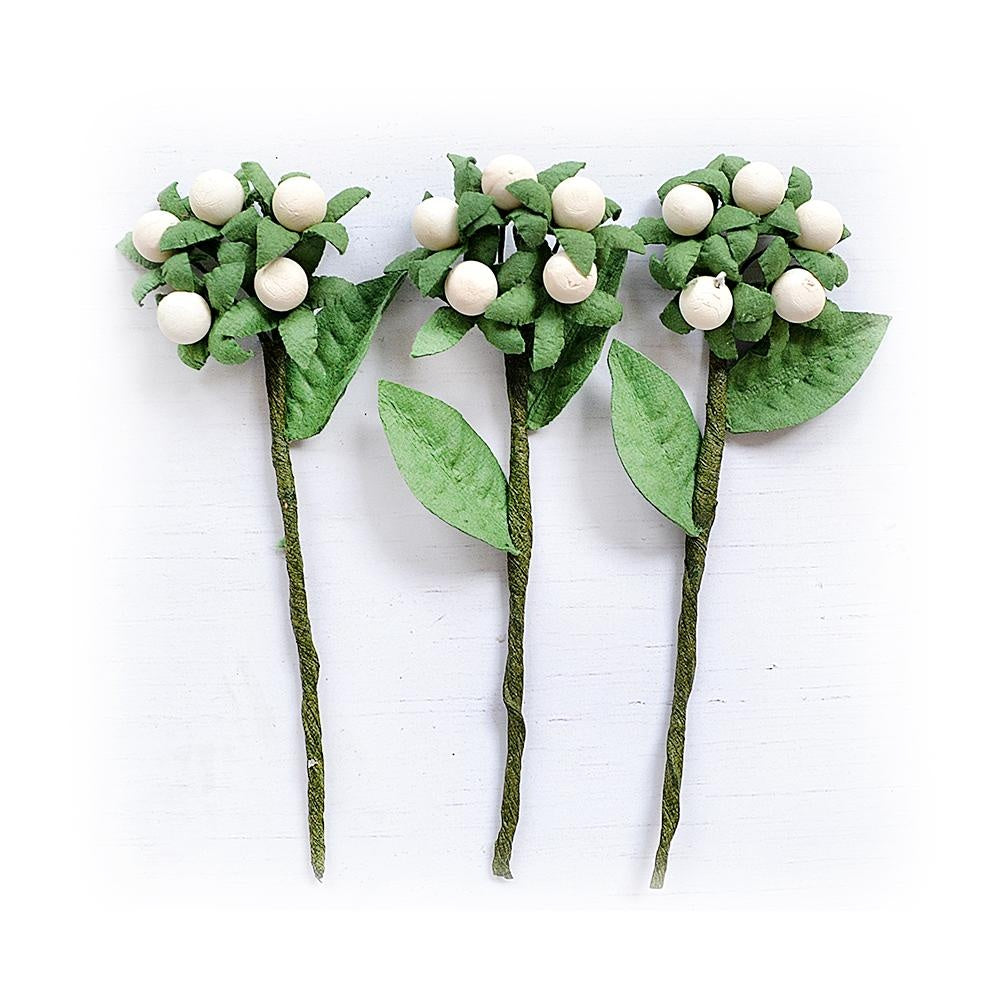 Little Birdie Berry Branch 3/Pkg-Shabby Chic