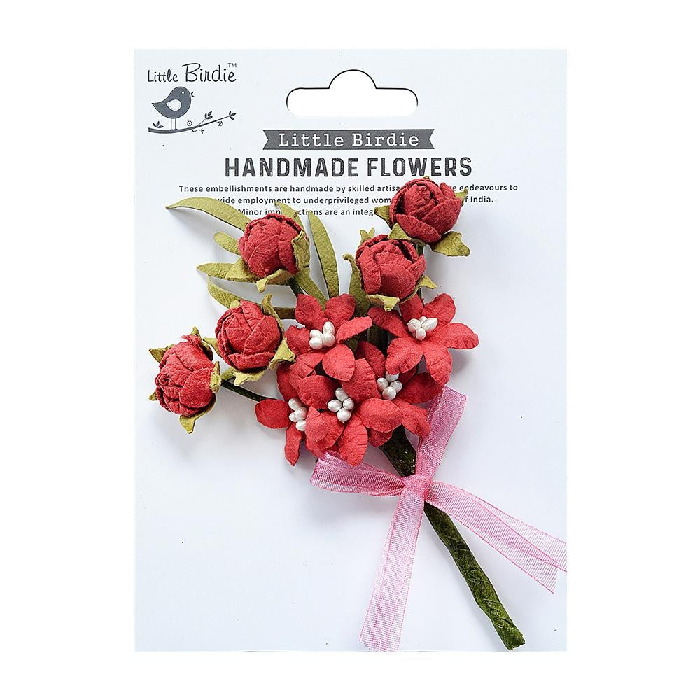 Little Birdie Dillan Paper Bouquet 1/Pkg-Love and Roses