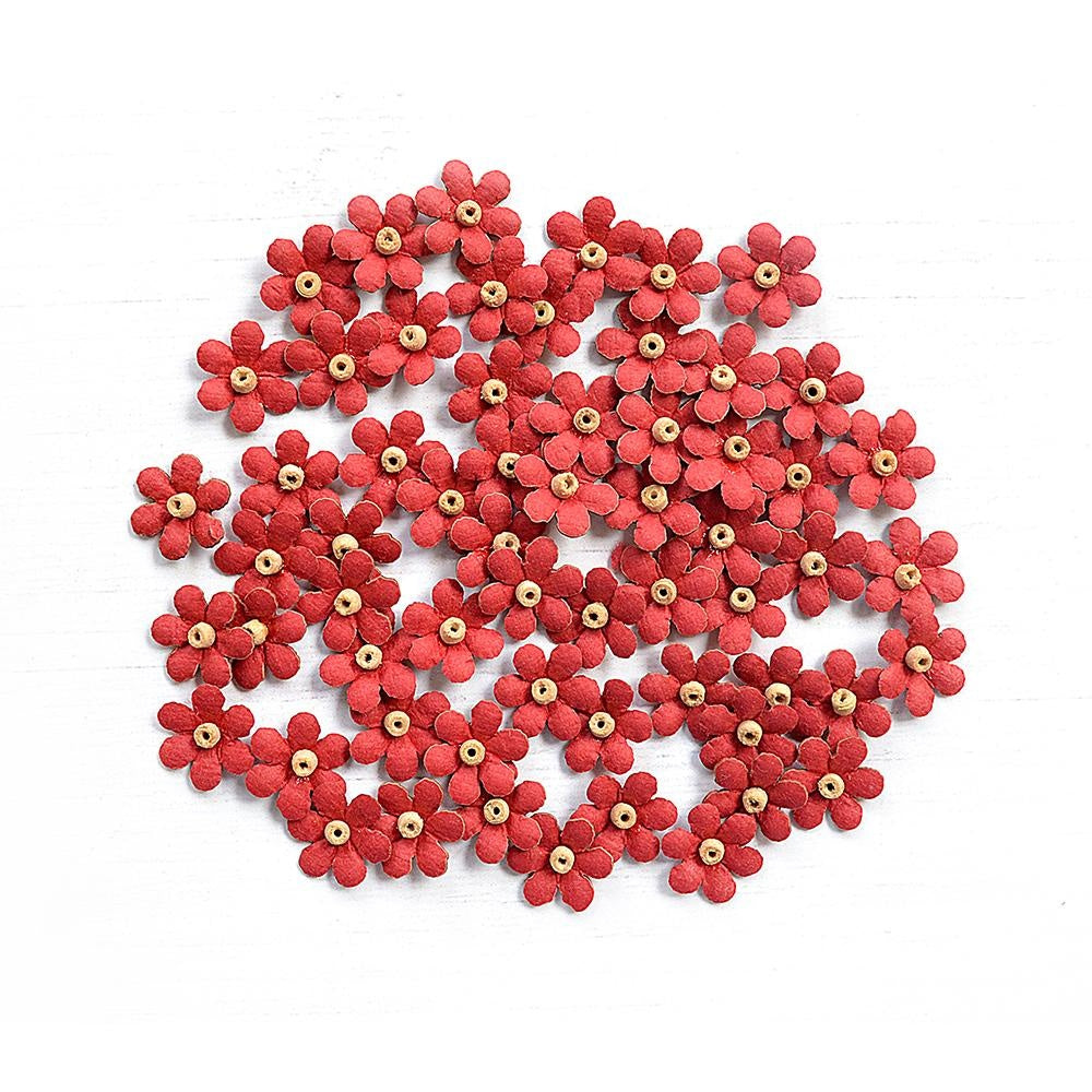 Little Birdie Natalia Paper Flowers 60/Pkg-Love and Roses