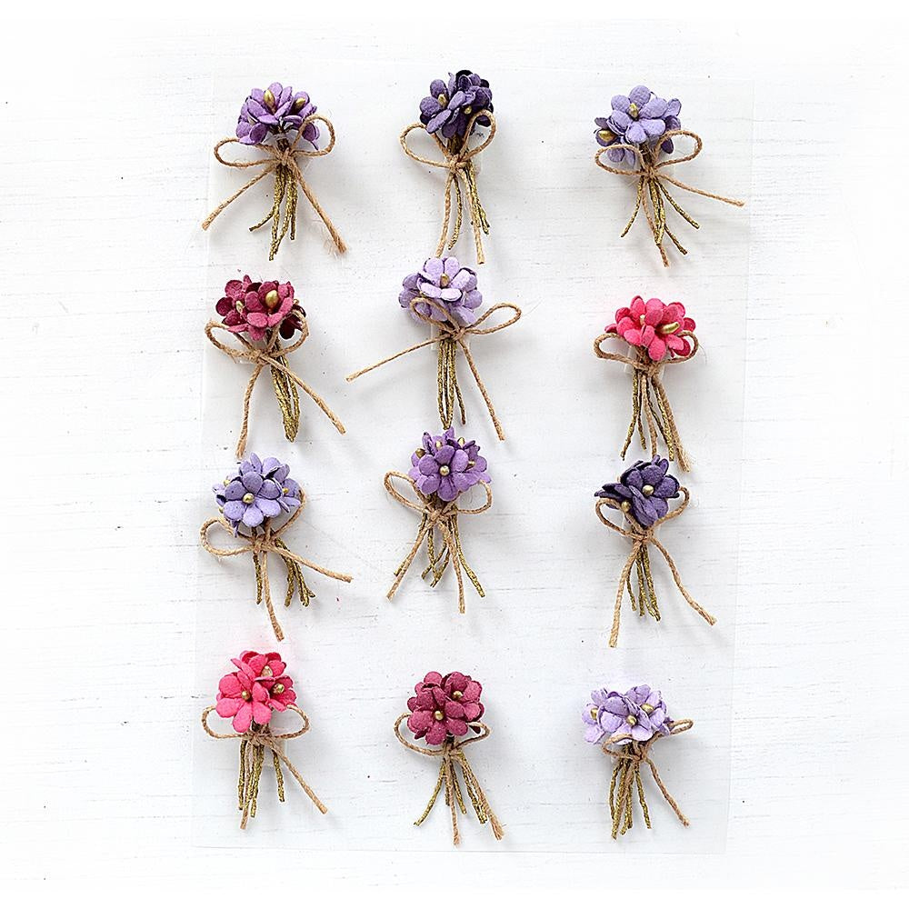 Little Birdie Paper Bouquet 12/Pkg-Birds And Berries