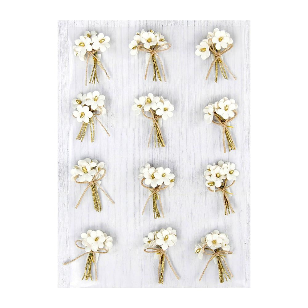 Little Birdie Paper Bouquet 12/Pkg-Moon Light