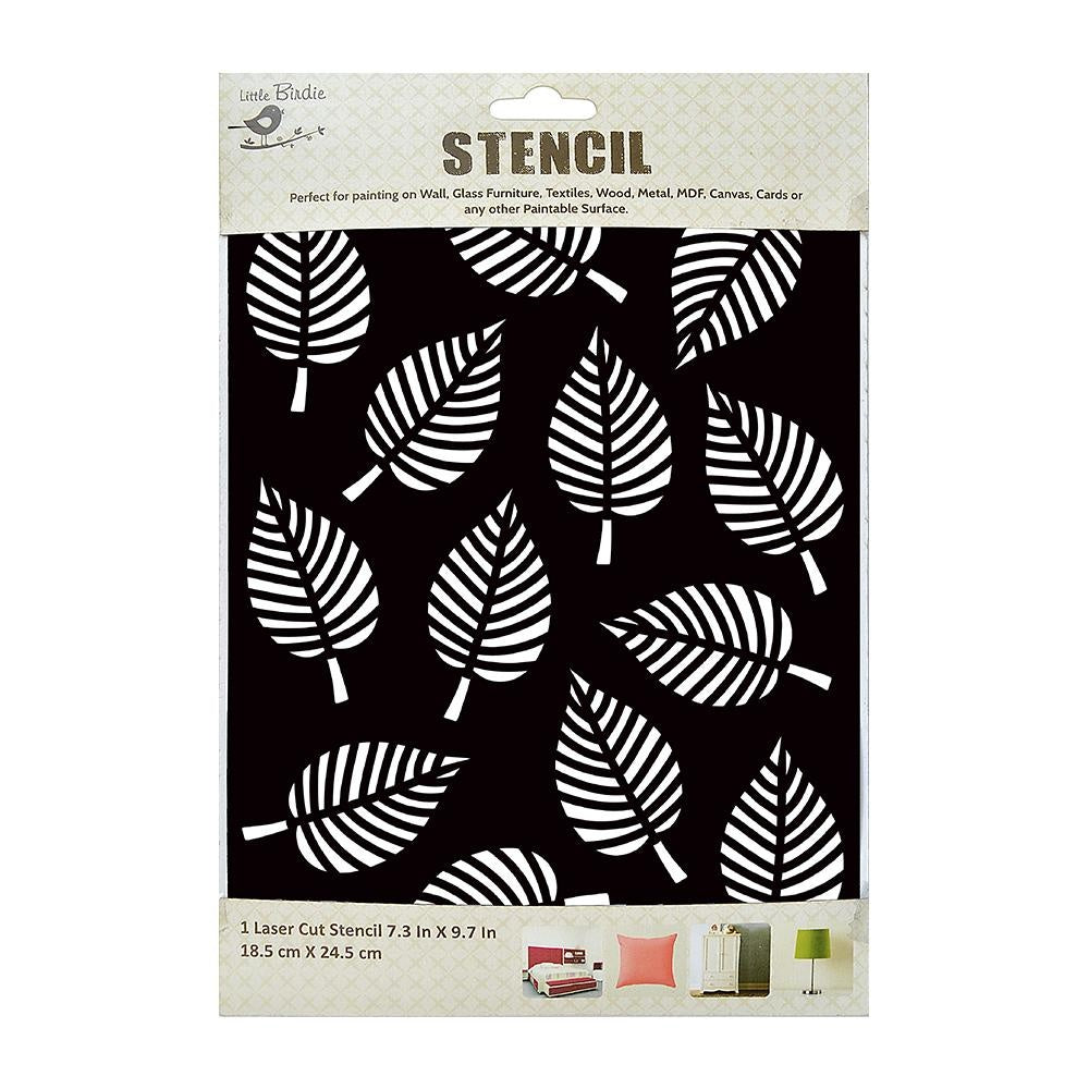 Little Birdie Reusable Stencil 7.3"X9.7"-Leaf Melody