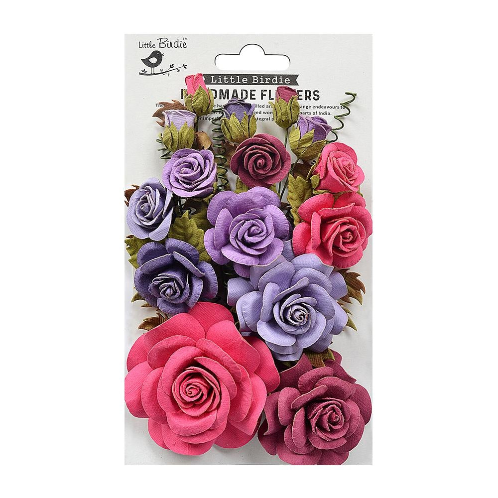 Little Birdie Rosalind Paper Flowers 21/Pkg-Birds And Berries