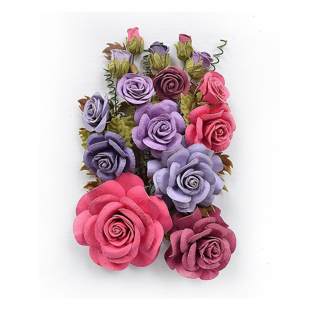 Little Birdie Rosalind Paper Flowers 21/Pkg-Birds And Berries