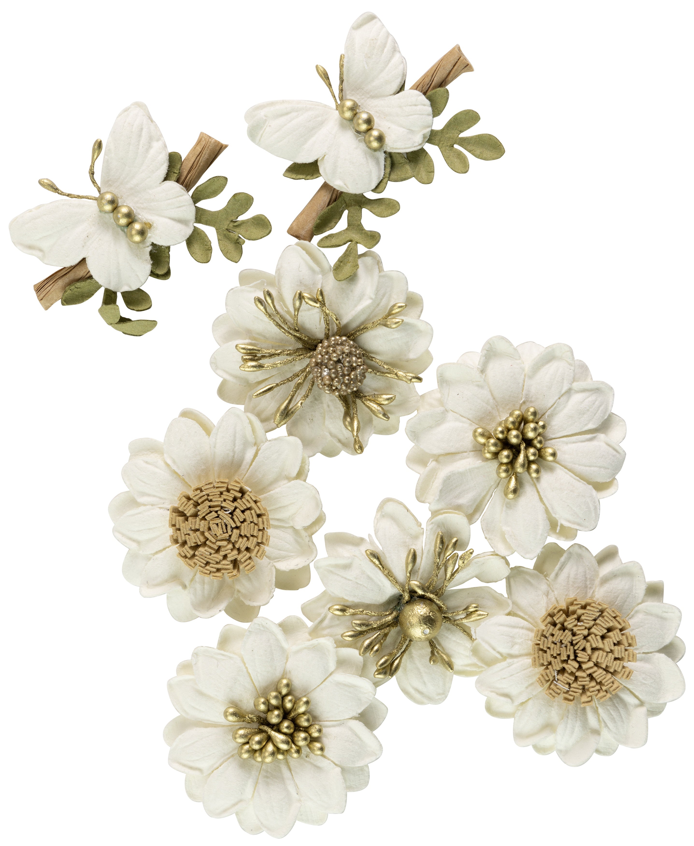 Little Birdie Arcadia Paper Flowers 8/Pkg-Amor Mio