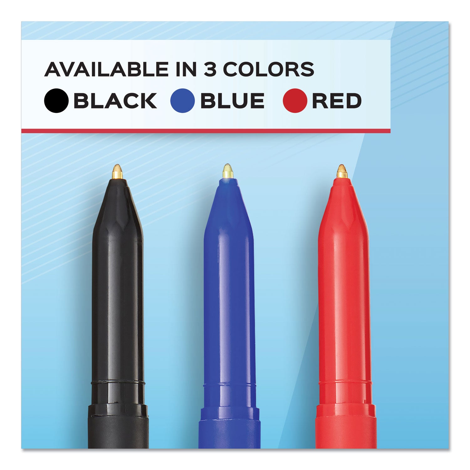 Paper Mate® Write Bros Stick Ballpoint Pen, Blue Ink, 1mm, Dozen
