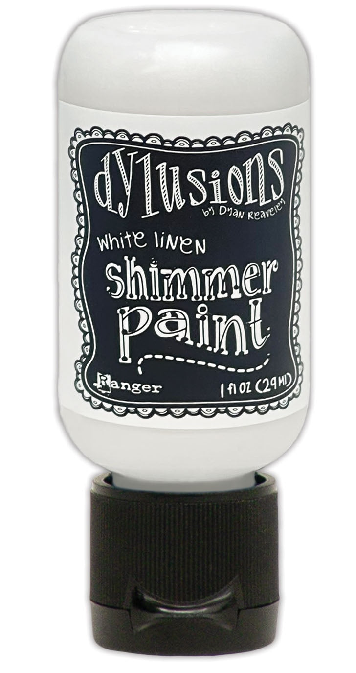 Dylusions Shimmer Paint 1oz-White Linen