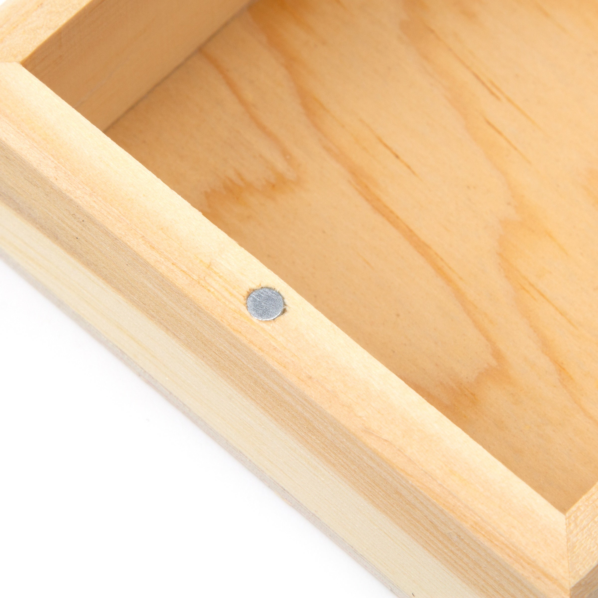 CousinDIY Unfinished Wood Square Trinket Box 3.5"x3.5"x1.8"-Square
