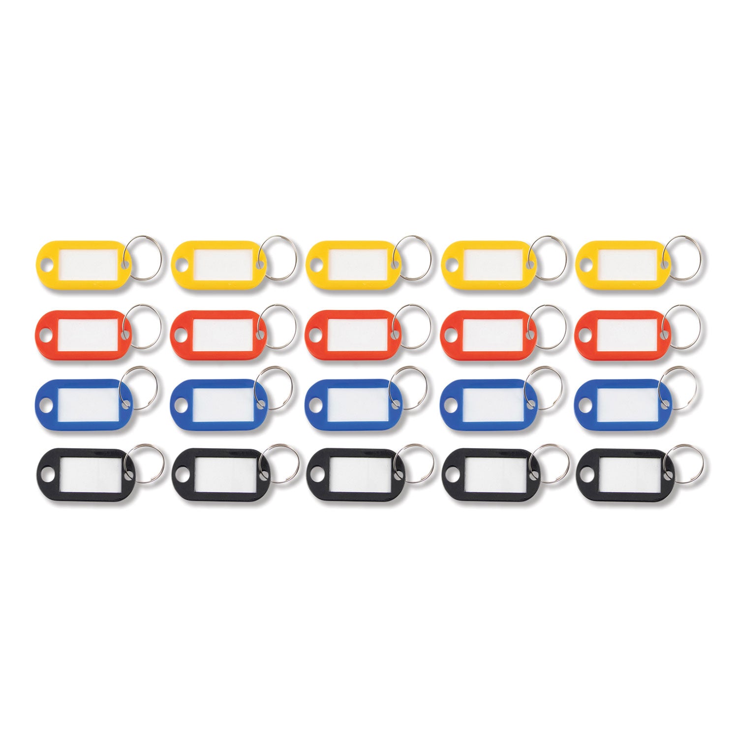 Advantus Key Tags Label Window, 0.88 x 0.19 x 2, Assorted, 20/Pack