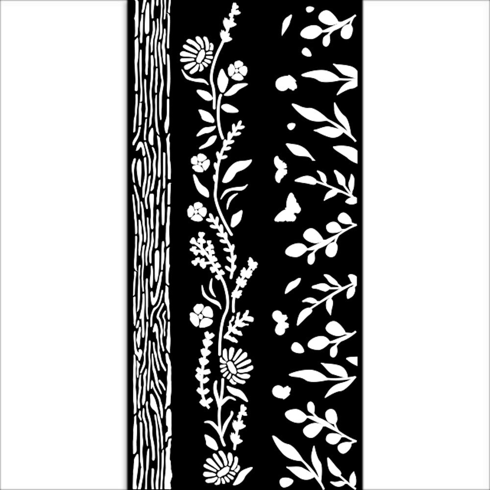 Stamperia Stencil 4.72"X9.84"-Create Happiness Welcome Home Nature