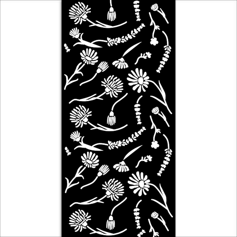 Stamperia Stencil 4.72"X9.84"-Create Happiness Welcome Home Flowers