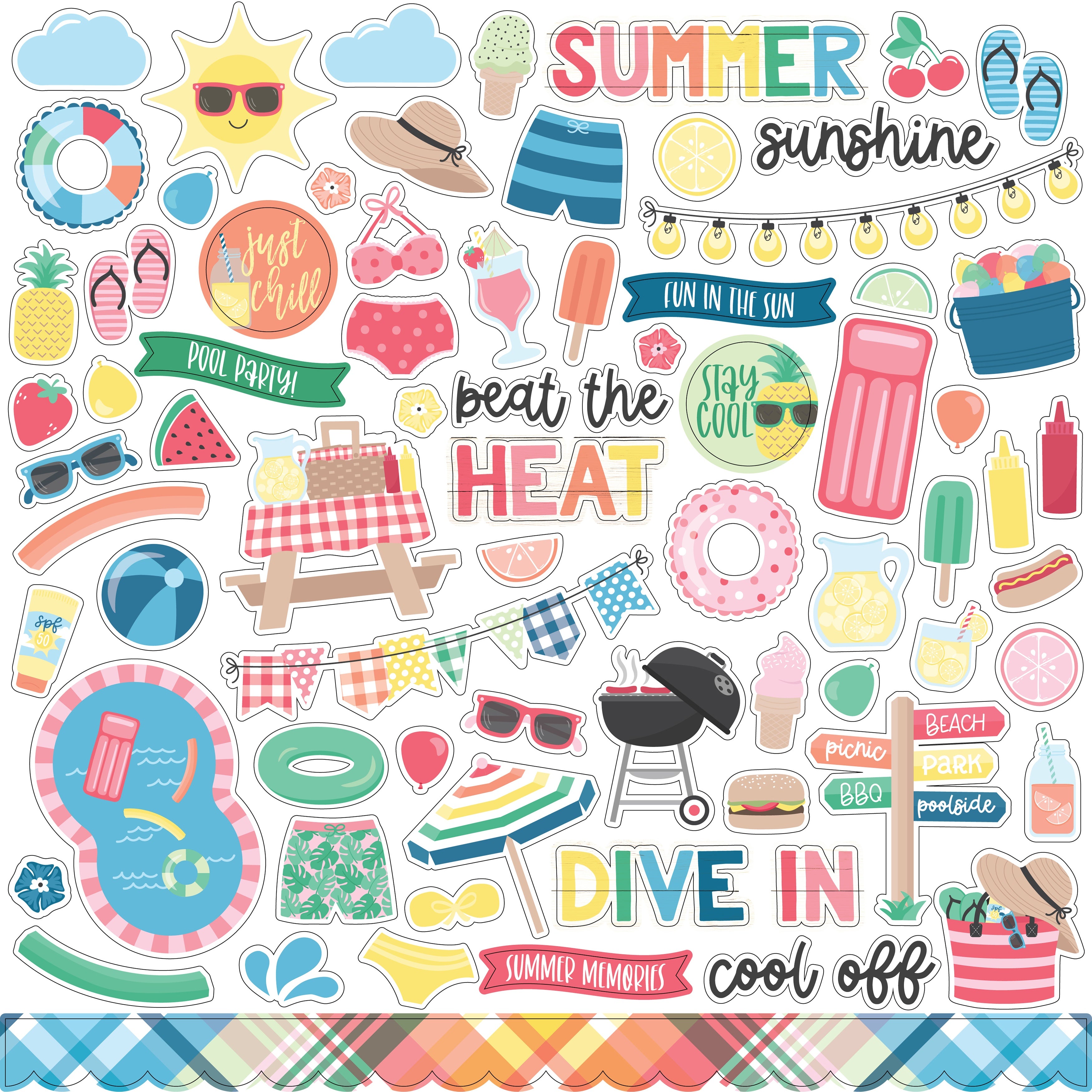 Sun Kissed Cardstock Stickers 12"X12"-Elements