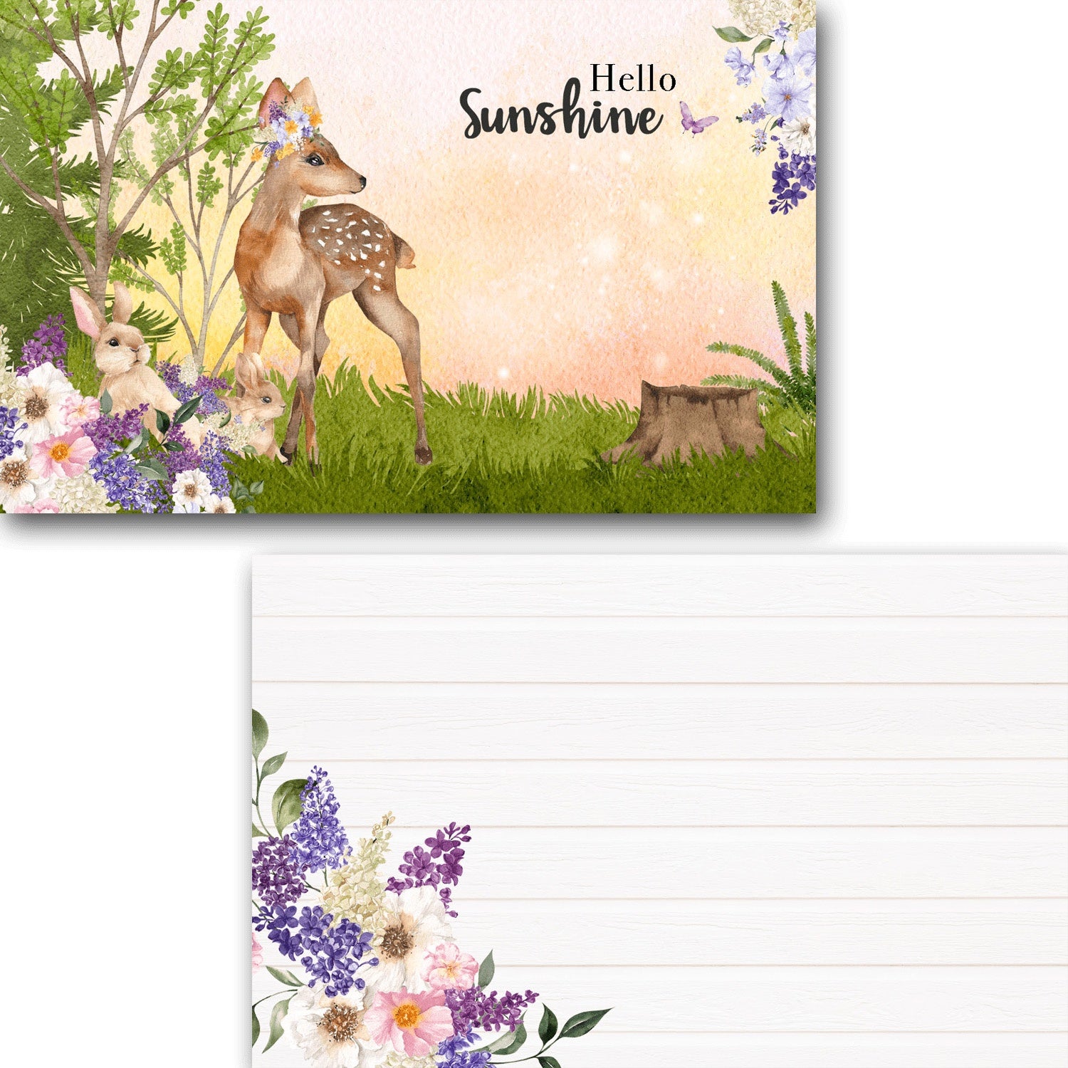 Sunshine Meadows Journal Card Pack 20/Pkg-4 Designs/5 Each