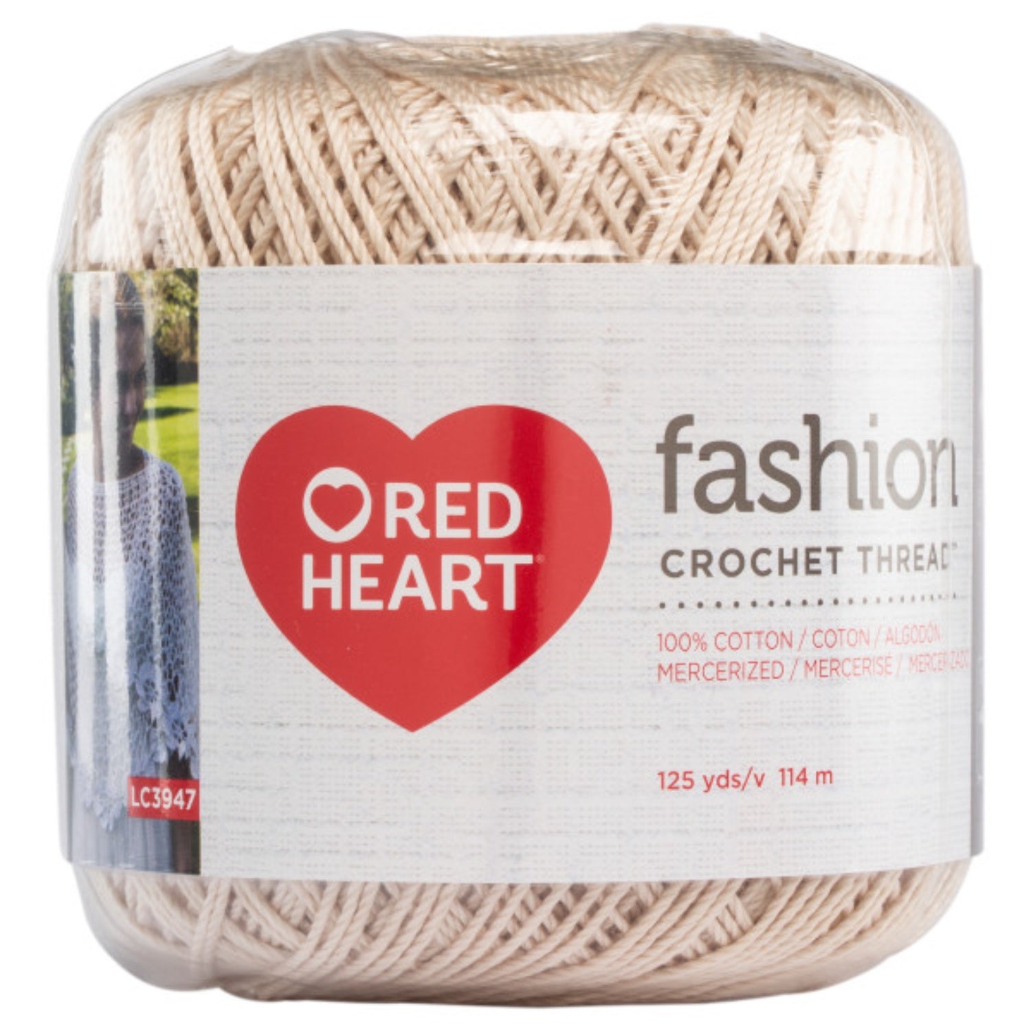 Red Heart Fashion Crochet Thread Size 3-Natural