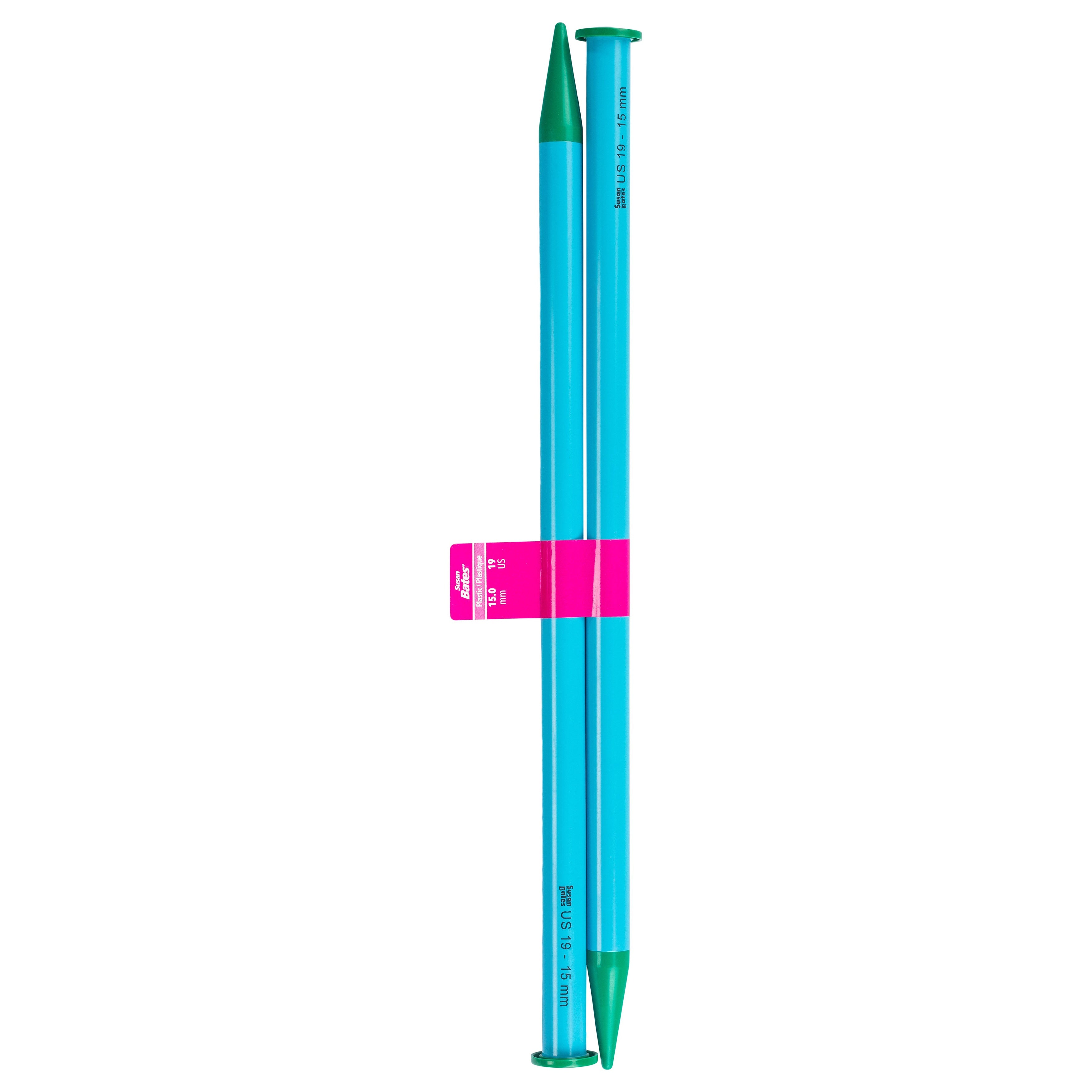 Susan Bates Luxite Jiffy Single Point Knitting Needles 14"-Size 19/15mm