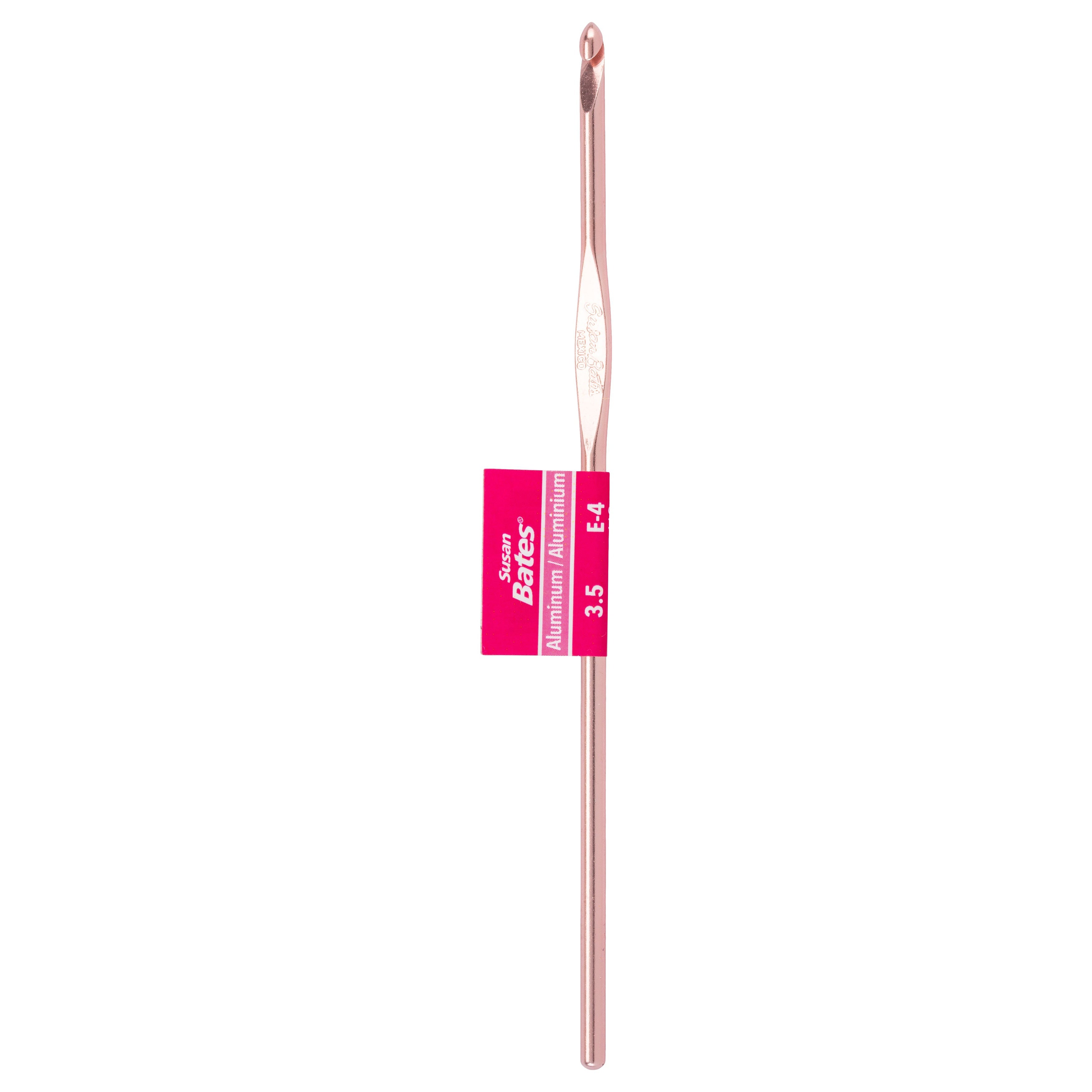 Susan Bates Silvalume Aluminum Crochet Hook 5.5"-Size E4/3.5mm