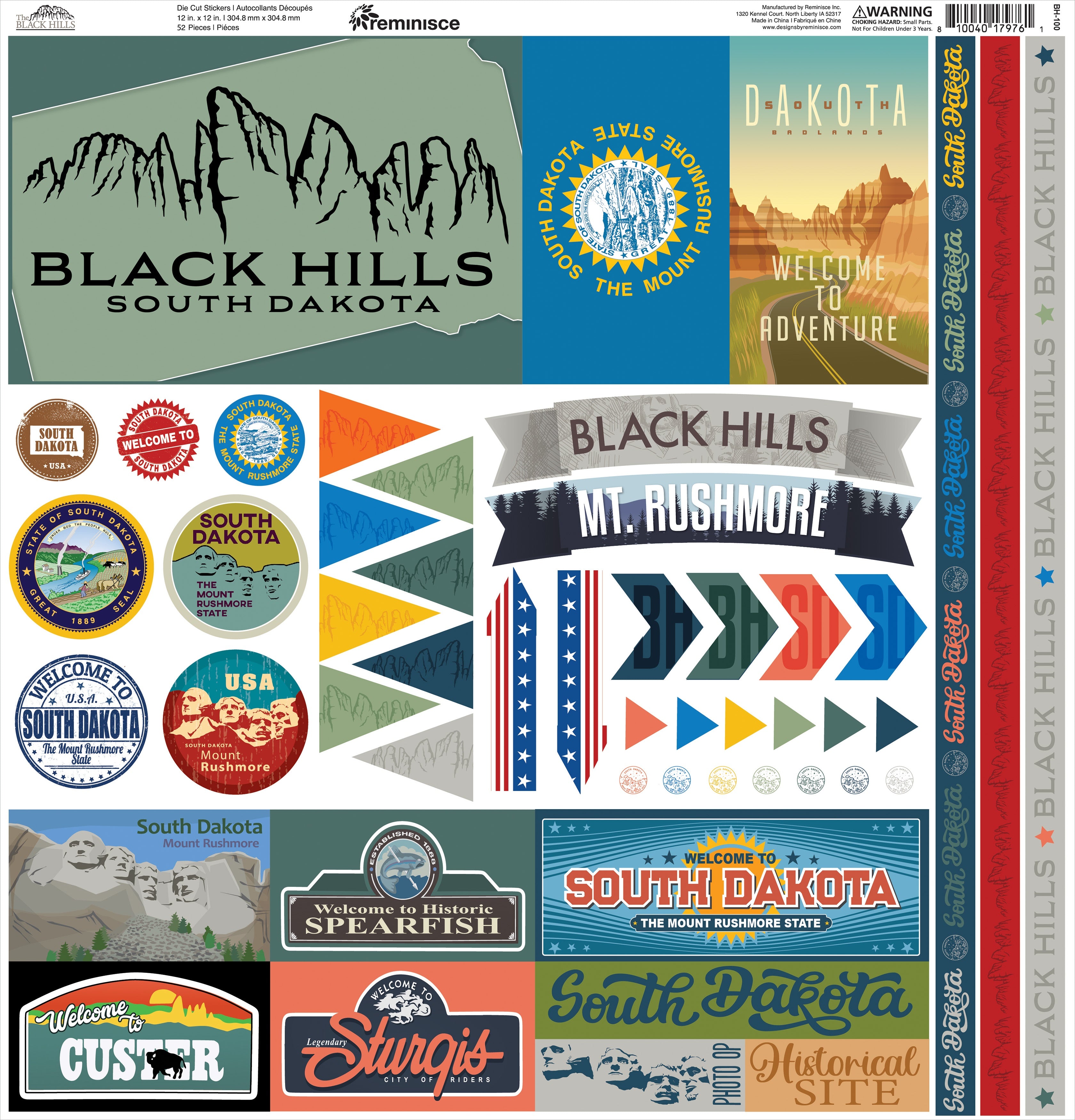 Reminisce Collection Kit 12"X12"-Black Hills