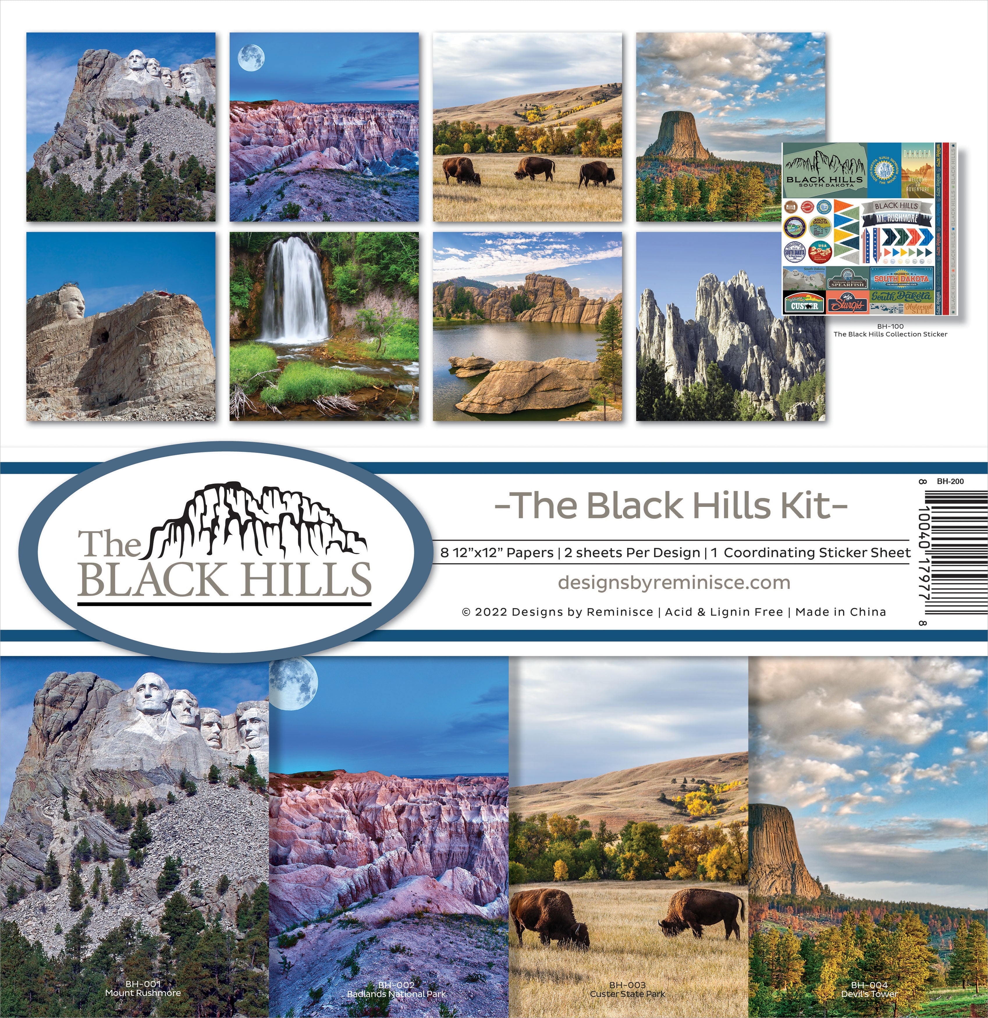 Reminisce Collection Kit 12"X12"-Black Hills