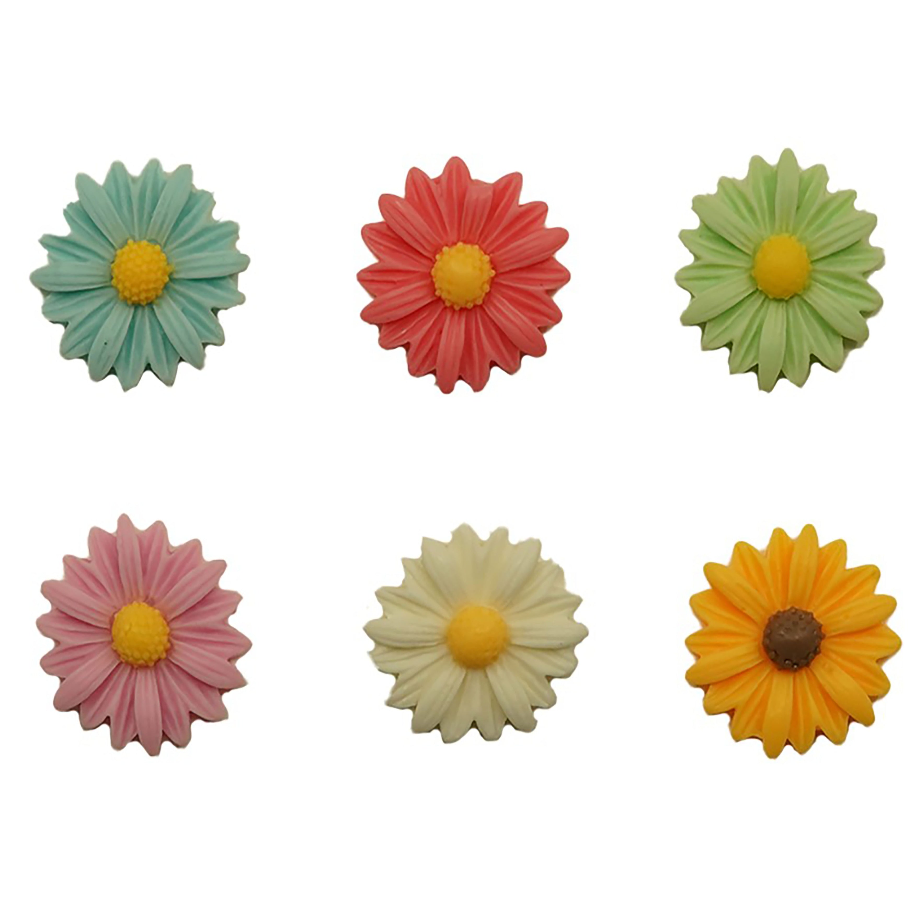 Buttons Galore Flatbackz Embellishments-Fun Flowers