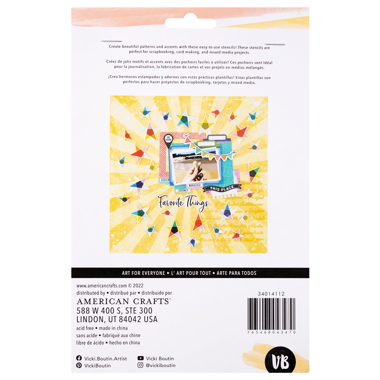 Vicki Boutin Where To Next Stencil Pack 3/Pkg-World Traveler