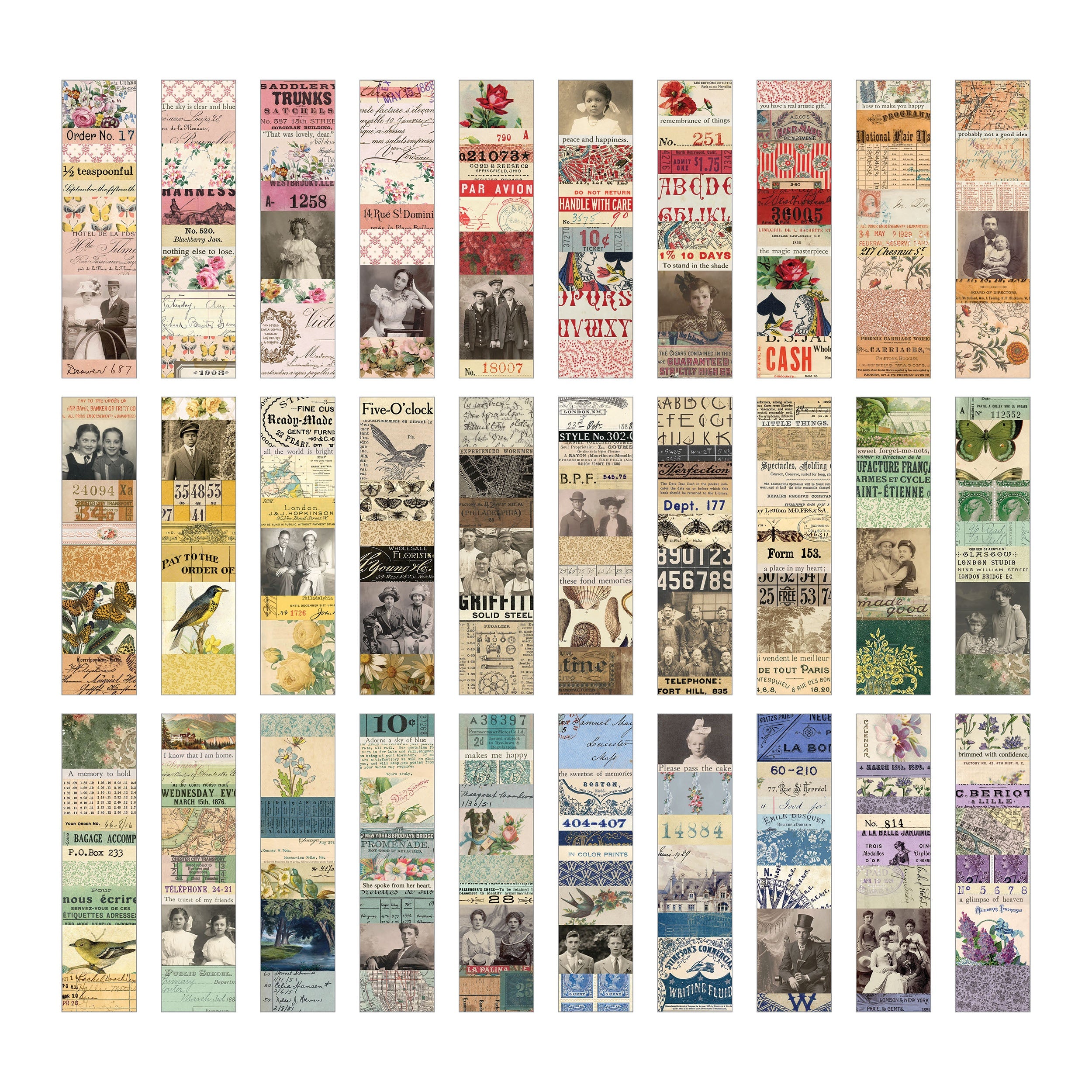 Idea-Ology Collage Strips 1.5"X6" 30/Pkg-