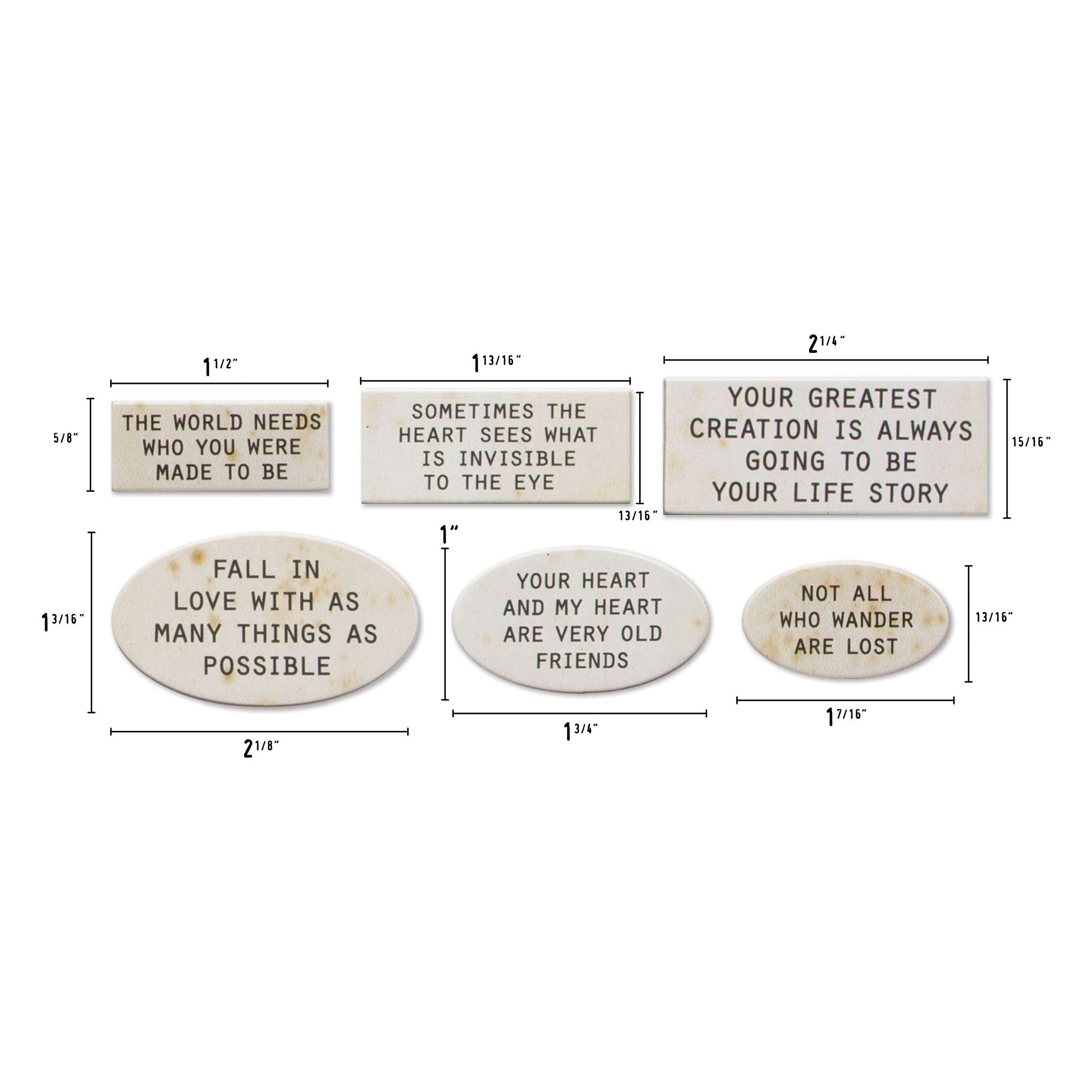 Idea-Ology Chipboard Quote Chips 48/Pkg-Labels